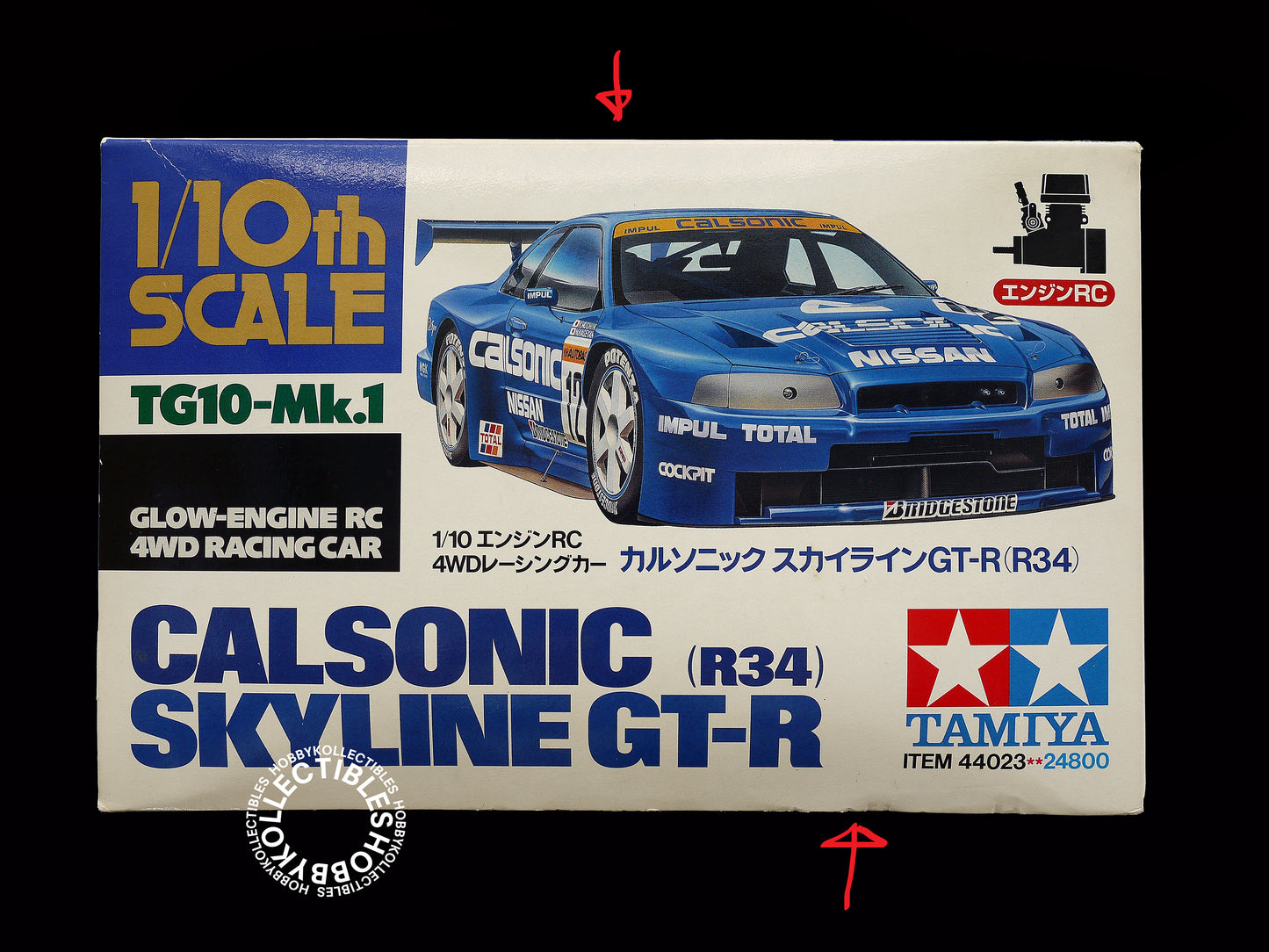 (SOLD in eBay) Tamiya Vintage 1/10 RC Glow Engine Calsonic Skyline GT-R #44023 TG10-Mk1