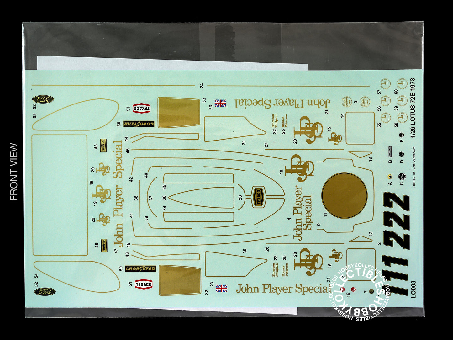 Studio 27 1/20 Lotus 72E F1 Racing Car Metal Model Kit MFH