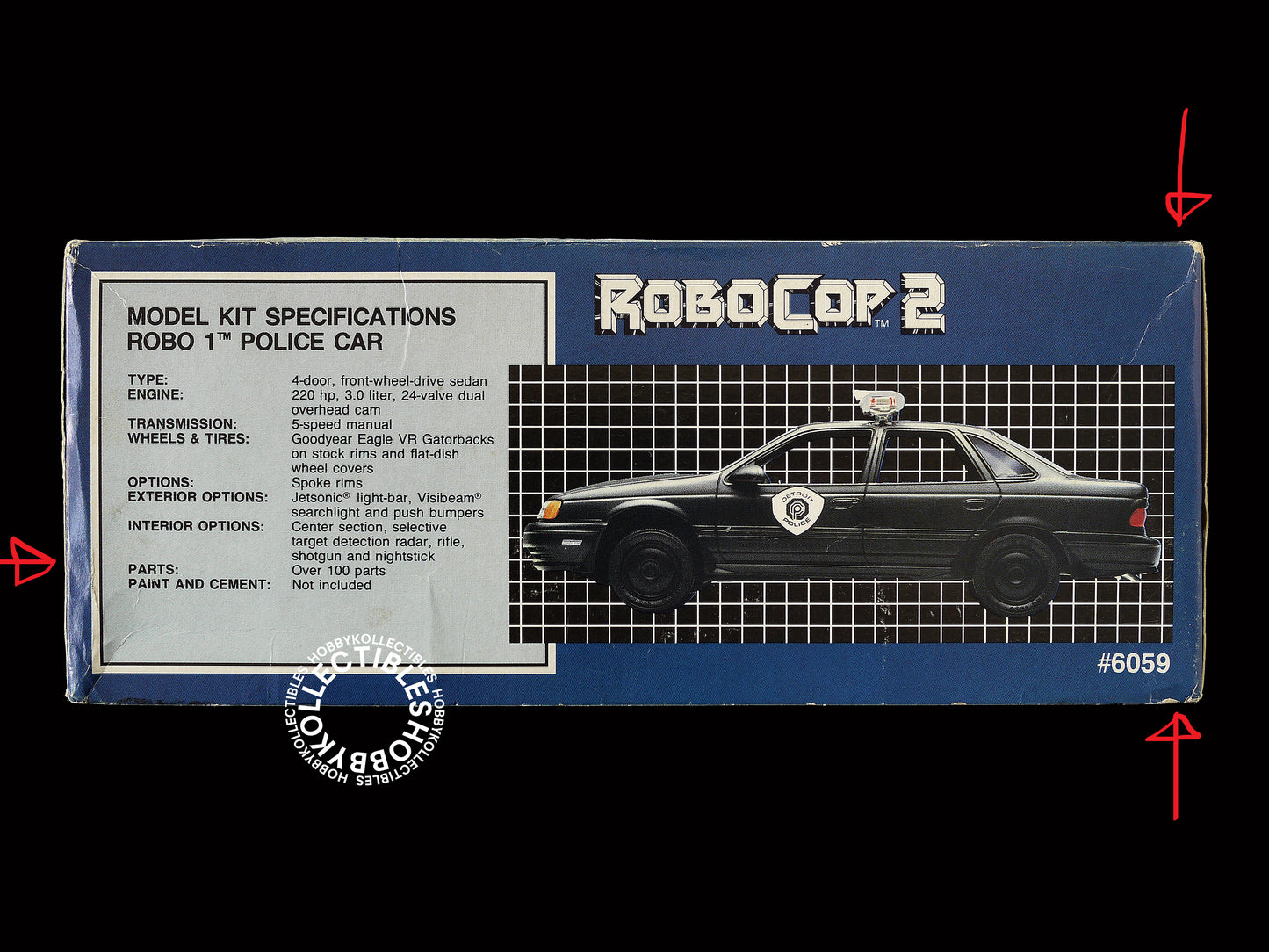 AMT ERTL Vintage 1/25 RoboCop 2 Police Car Plastic Model Kit #6059