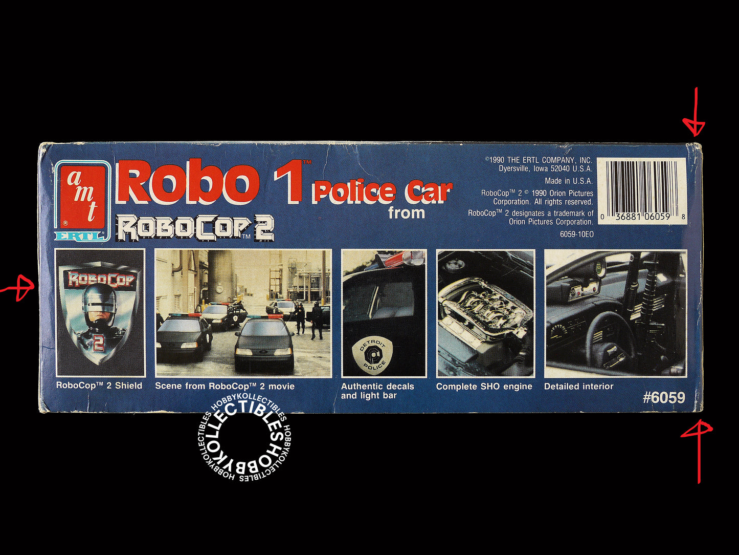 AMT ERTL Vintage 1/25 RoboCop 2 Police Car Plastic Model Kit #6059
