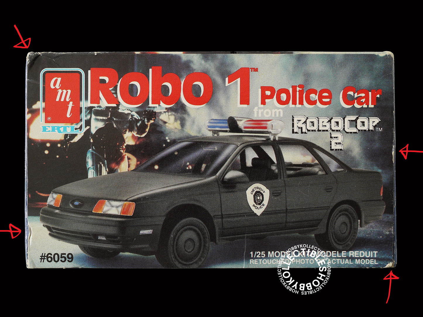 AMT ERTL Vintage 1/25 RoboCop 2 Police Car Plastic Model Kit #6059