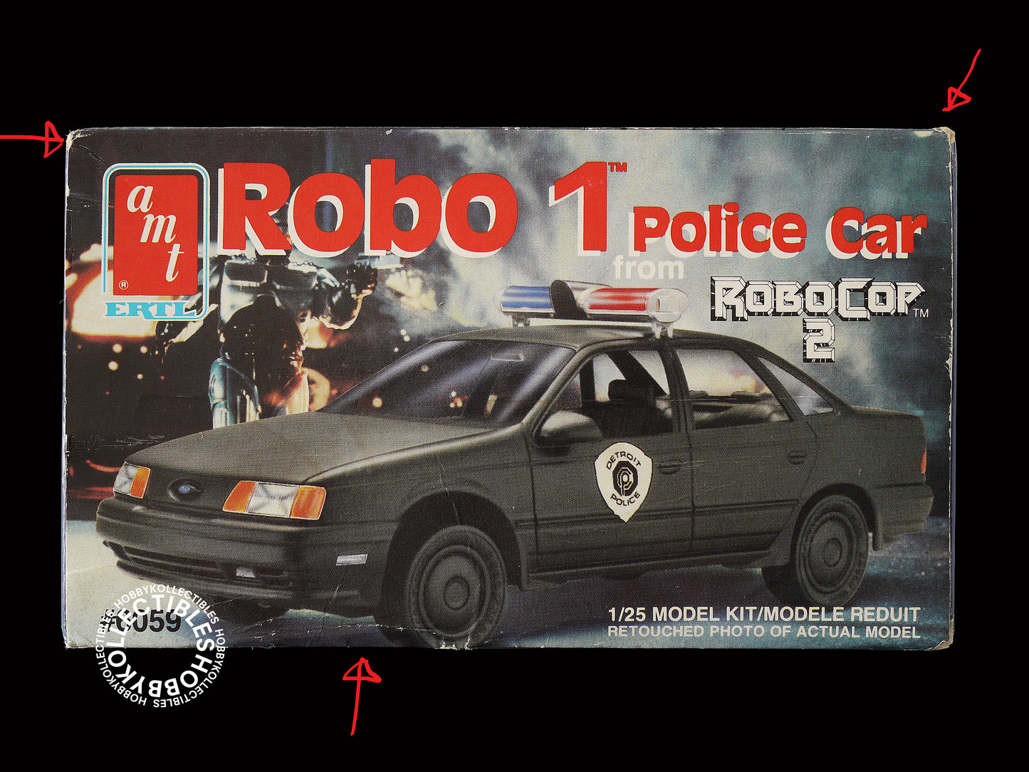 AMT ERTL Vintage 1/25 RoboCop 2 Police Car Plastic Model Kit #6059