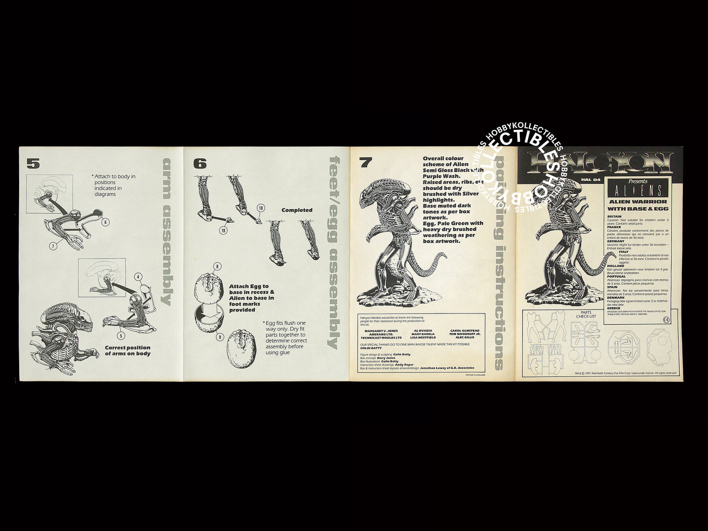 Halcyon Vintage 1/9 Alien Warrior Base & Egg Model Kit