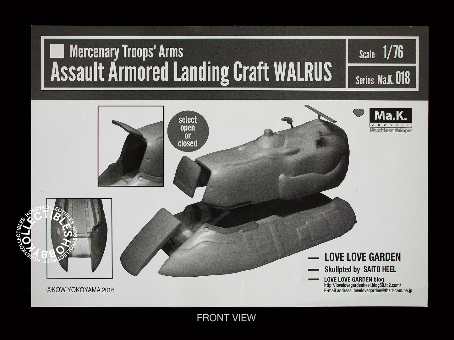Ma.K Love Love Garden 1/76 Warlus SAFS Gladiator Full Resin Kit