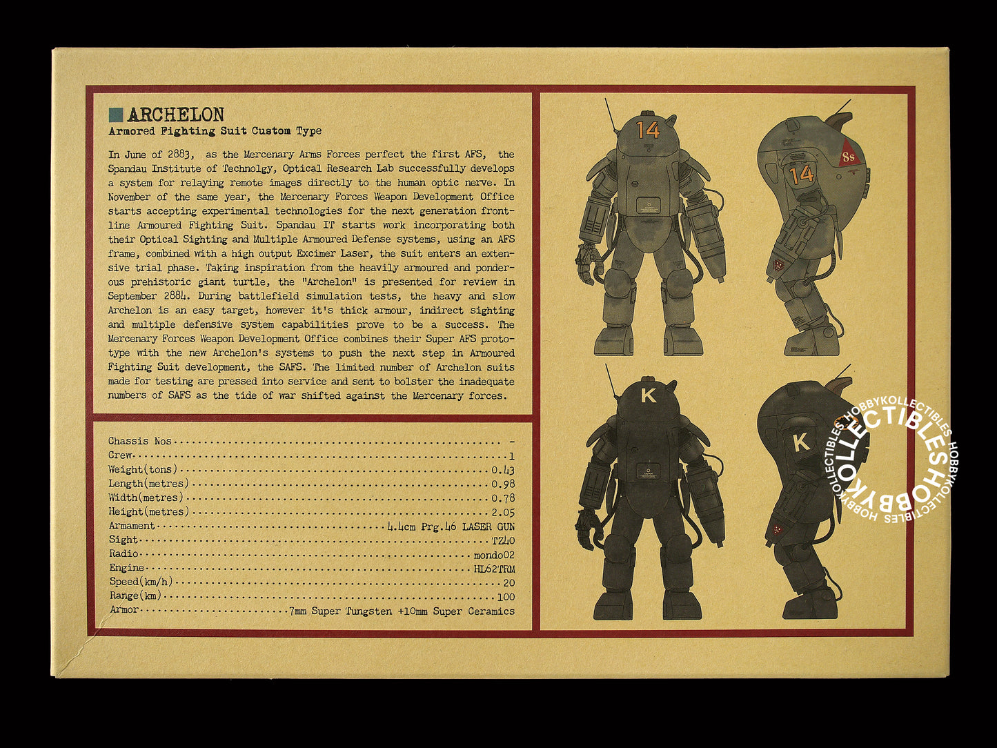 Ma.K Wave SF3D 1/20 AFS Archelon Model Kit