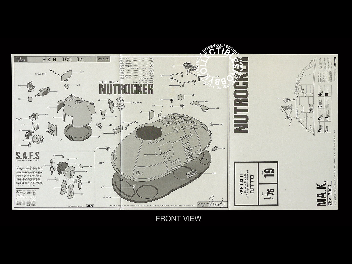 Ma.K Nitto SF3D Vintage 1/76 Nutrocker PKH 103 Model Kit