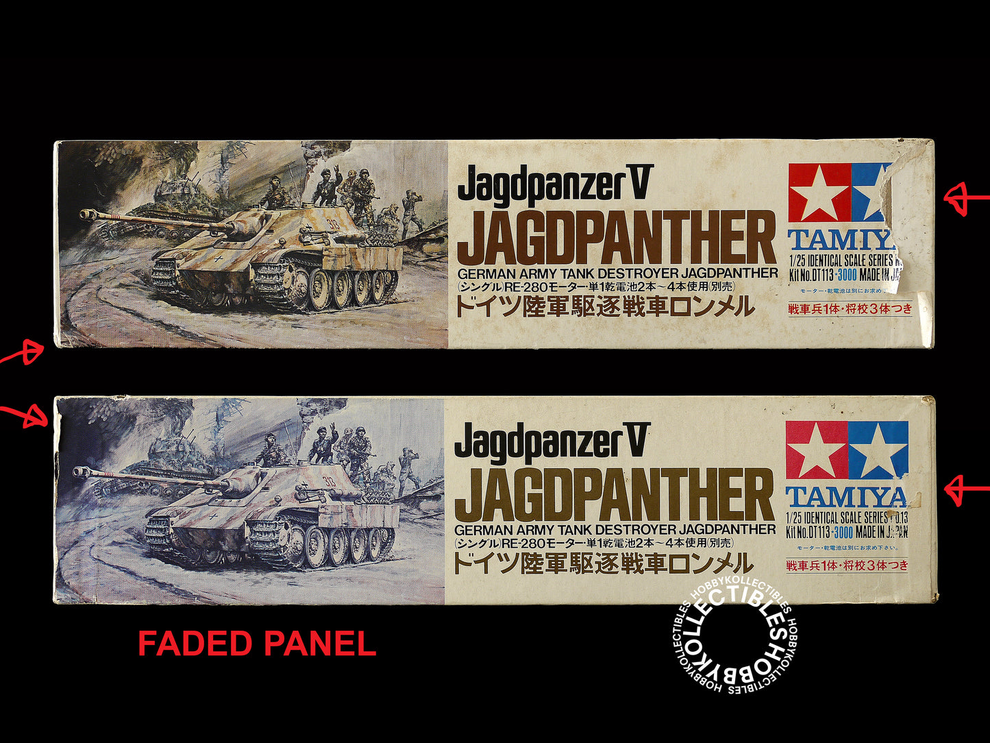 Tamiya Vintage 1/25 Motorised Jagdpanther V DT113 German Tank Model Kit