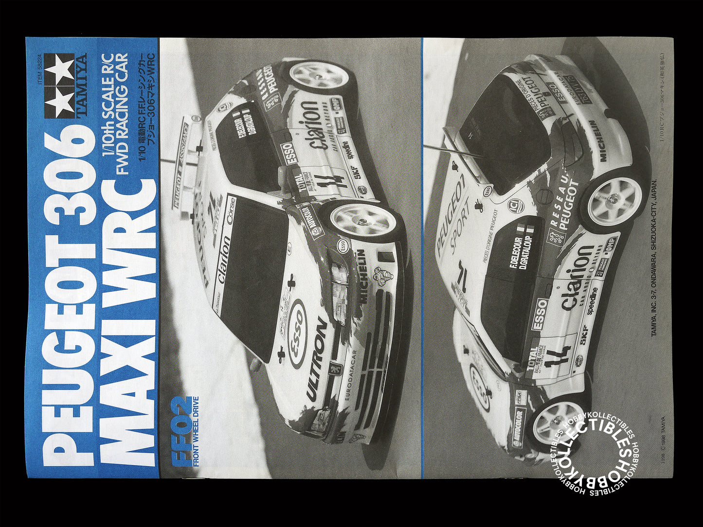 Tamiya 1/10 RC Peugeot 306 Maxi WRC Rally #58224 Model Kit