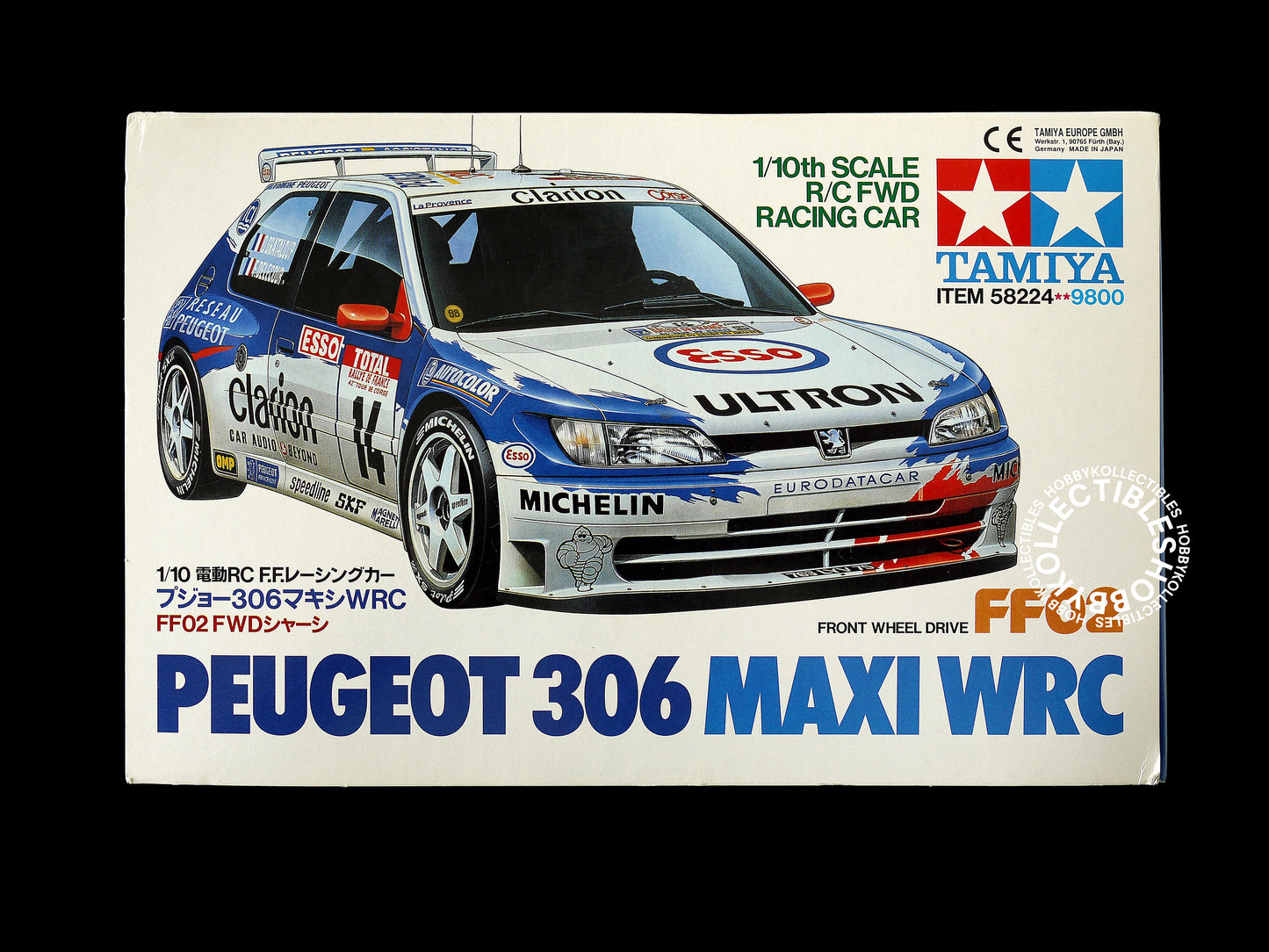 Tamiya 1/10 RC Peugeot 306 Maxi WRC Rally #58224 Model Kit