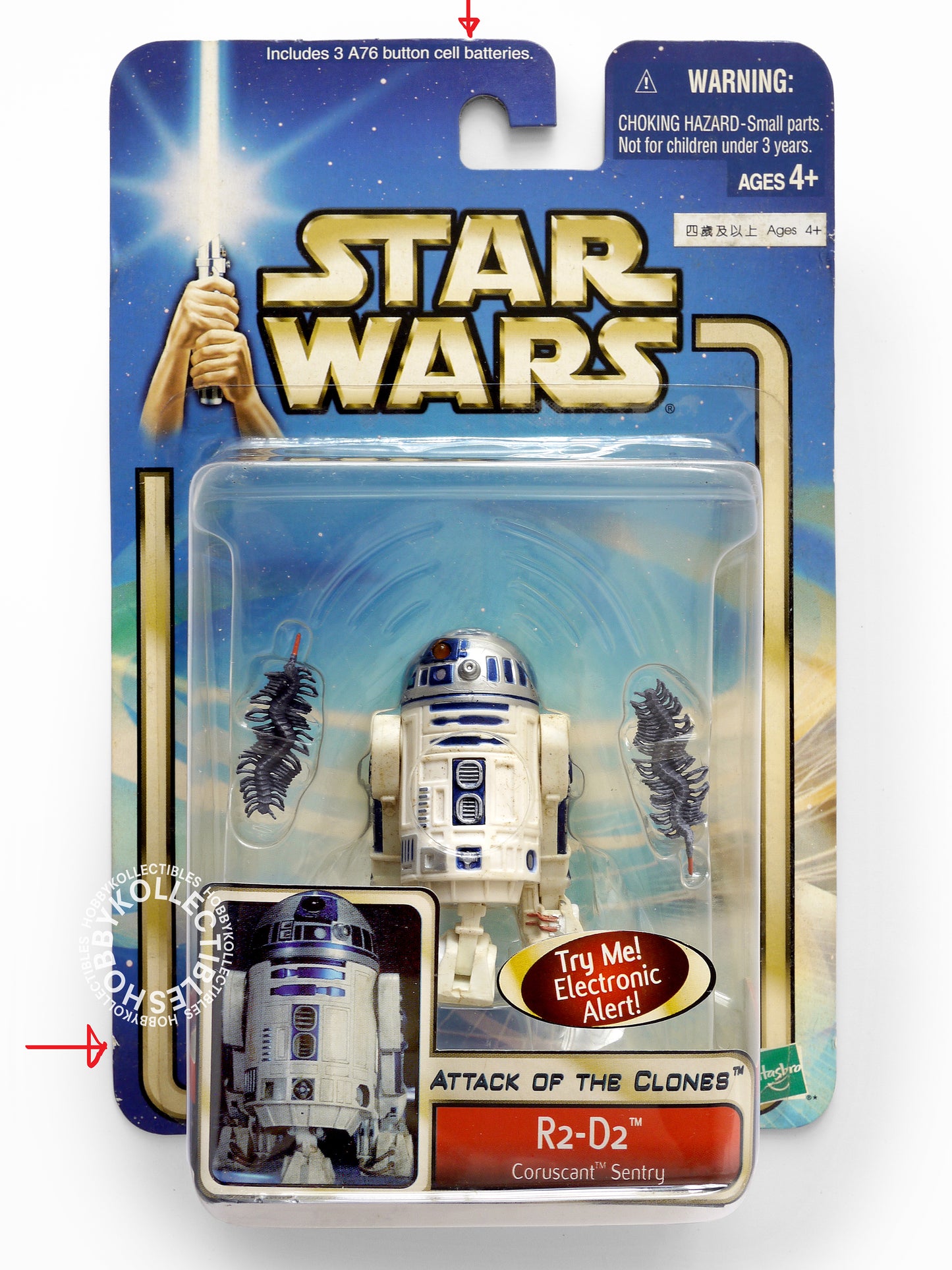Lot (E) of 6 Star Wars Hasbro 3.5" C-3PO R2-D2 Jango Fett R2-Q5 K-3PO Clone Trooper Action Figures