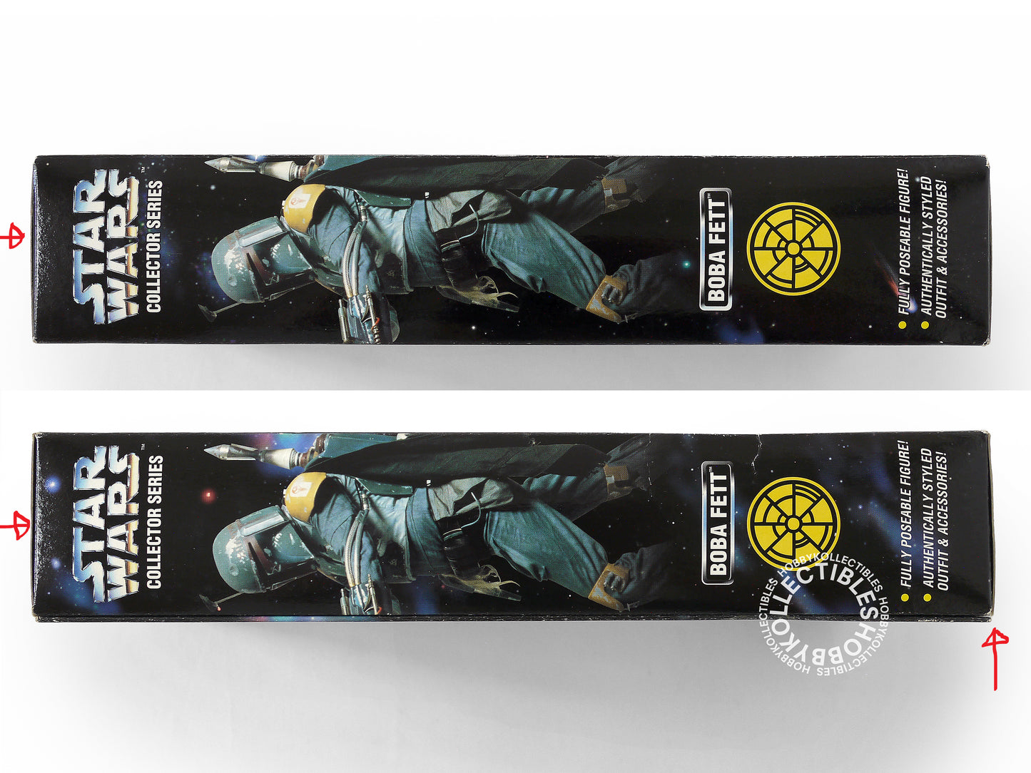 Lot of 2 Vintage Kenner Star Wars Tie Fighter Pilot & Boba Fett 12" Action Figure