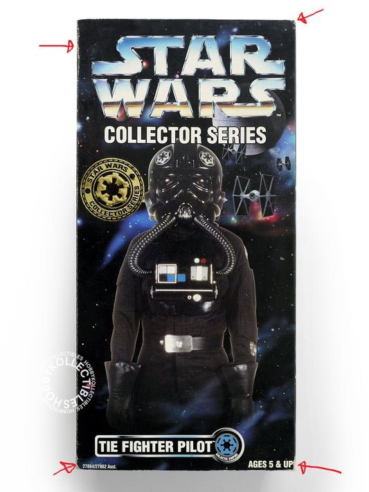 Lot of 2 Vintage Kenner Star Wars Tie Fighter Pilot & Boba Fett 12" Action Figure