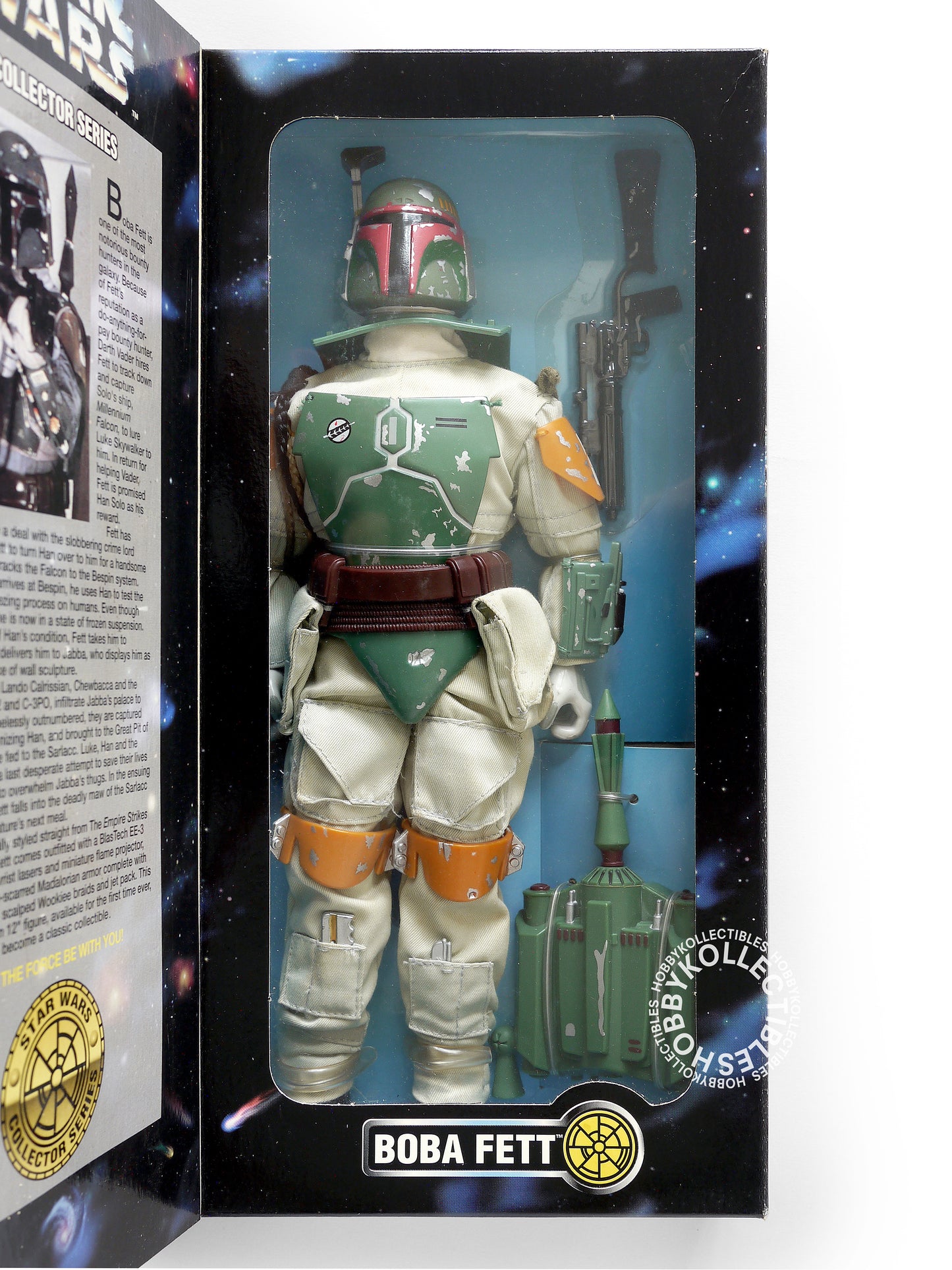 Lot of 2 Vintage Kenner Star Wars Tie Fighter Pilot & Boba Fett 12" Action Figure
