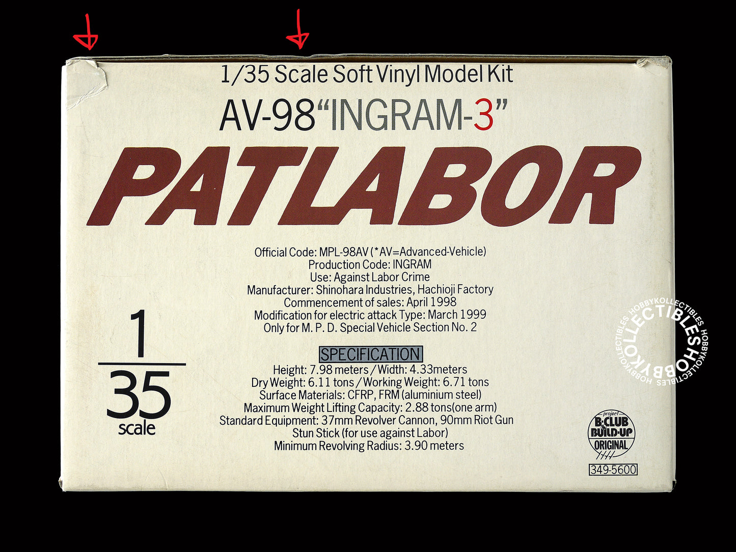 B-Club 1/35 Police Patlabor AV-98 Ingram-3 Vinyl Model Kit