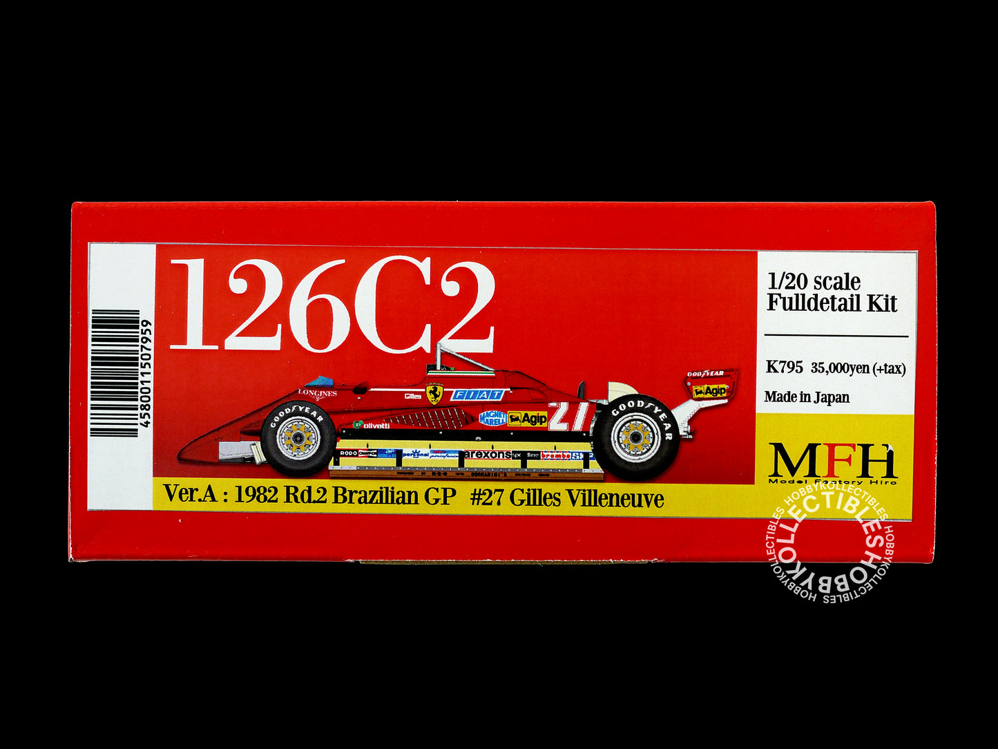MFH 1/20 Ferrari 126C2 ver. A F1 Racing Brazilian GP Model Kit K795