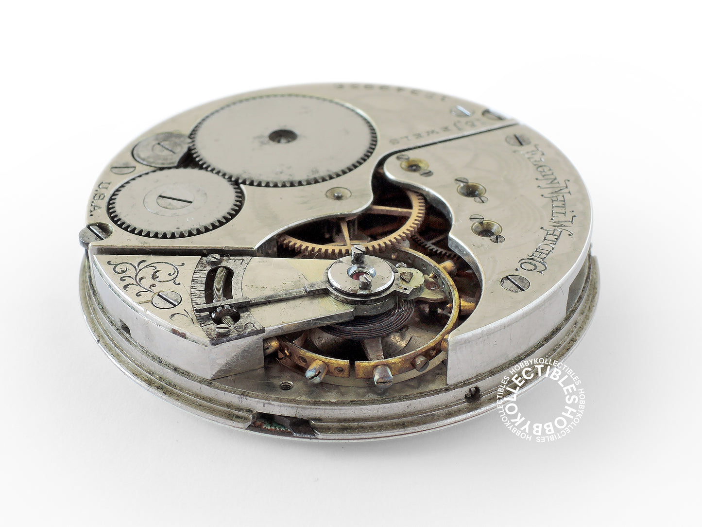 Elgin Silver Open Face Fancy Dial Lever Pocket Watch(RE-CASE)