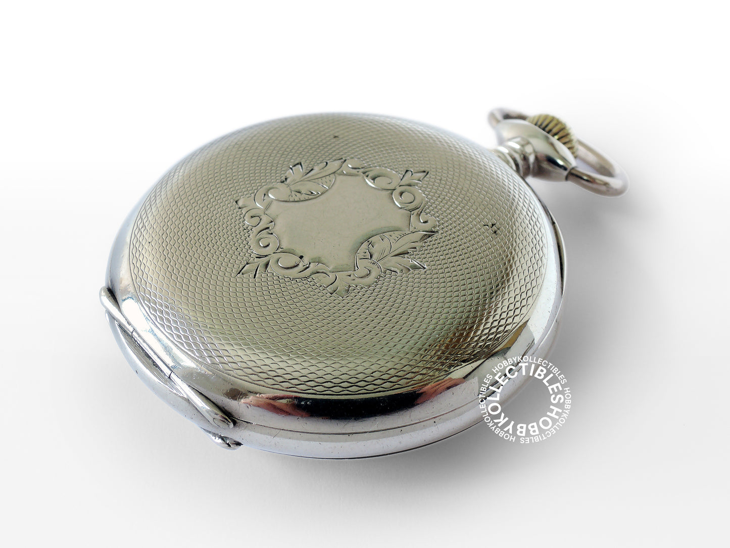 Elgin Silver Open Face Fancy Dial Lever Pocket Watch(RE-CASE)