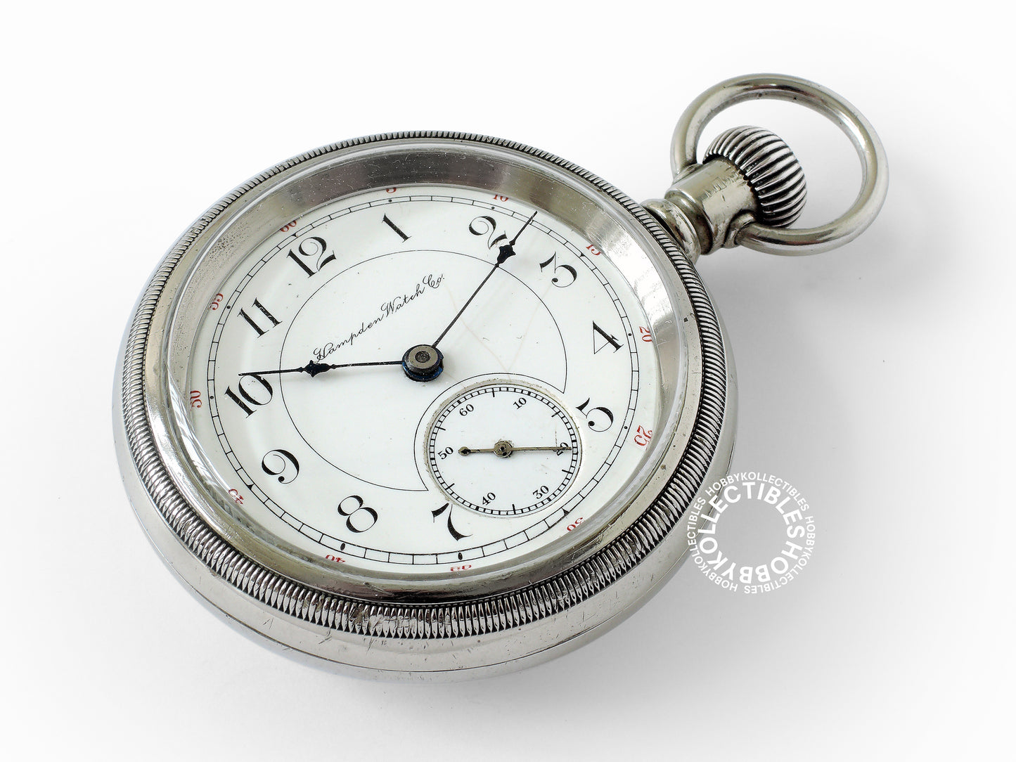 (SOLD in eBay) American Hampden Nickel Open Face Lever Pocket Watch Re-Case