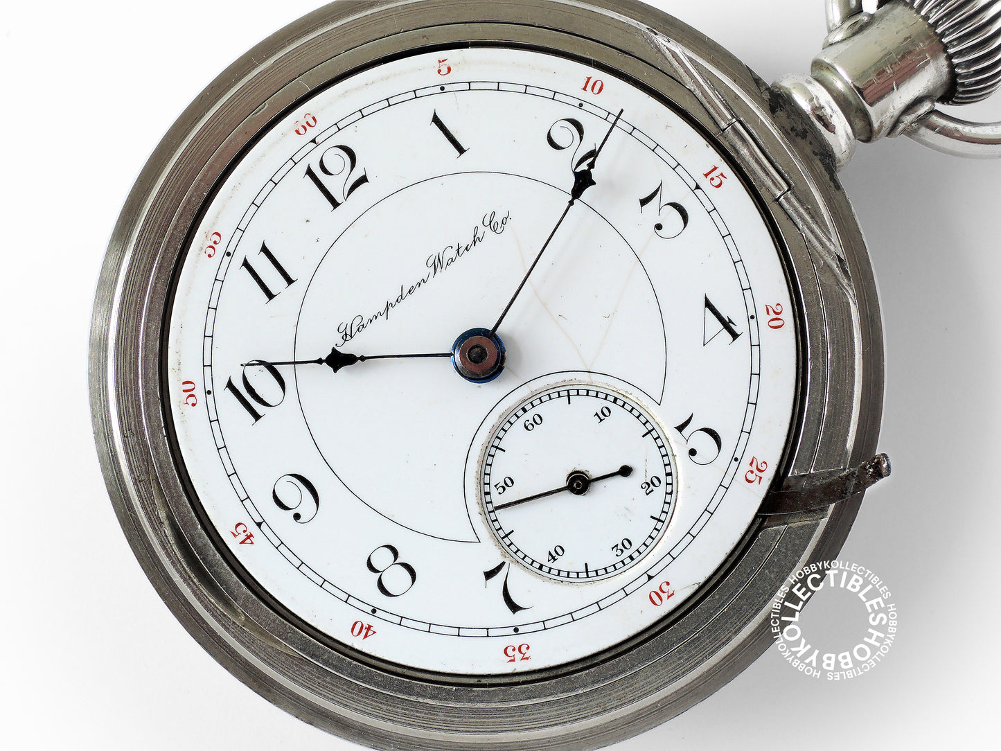 (SOLD in eBay) American Hampden Nickel Open Face Lever Pocket Watch Re-Case