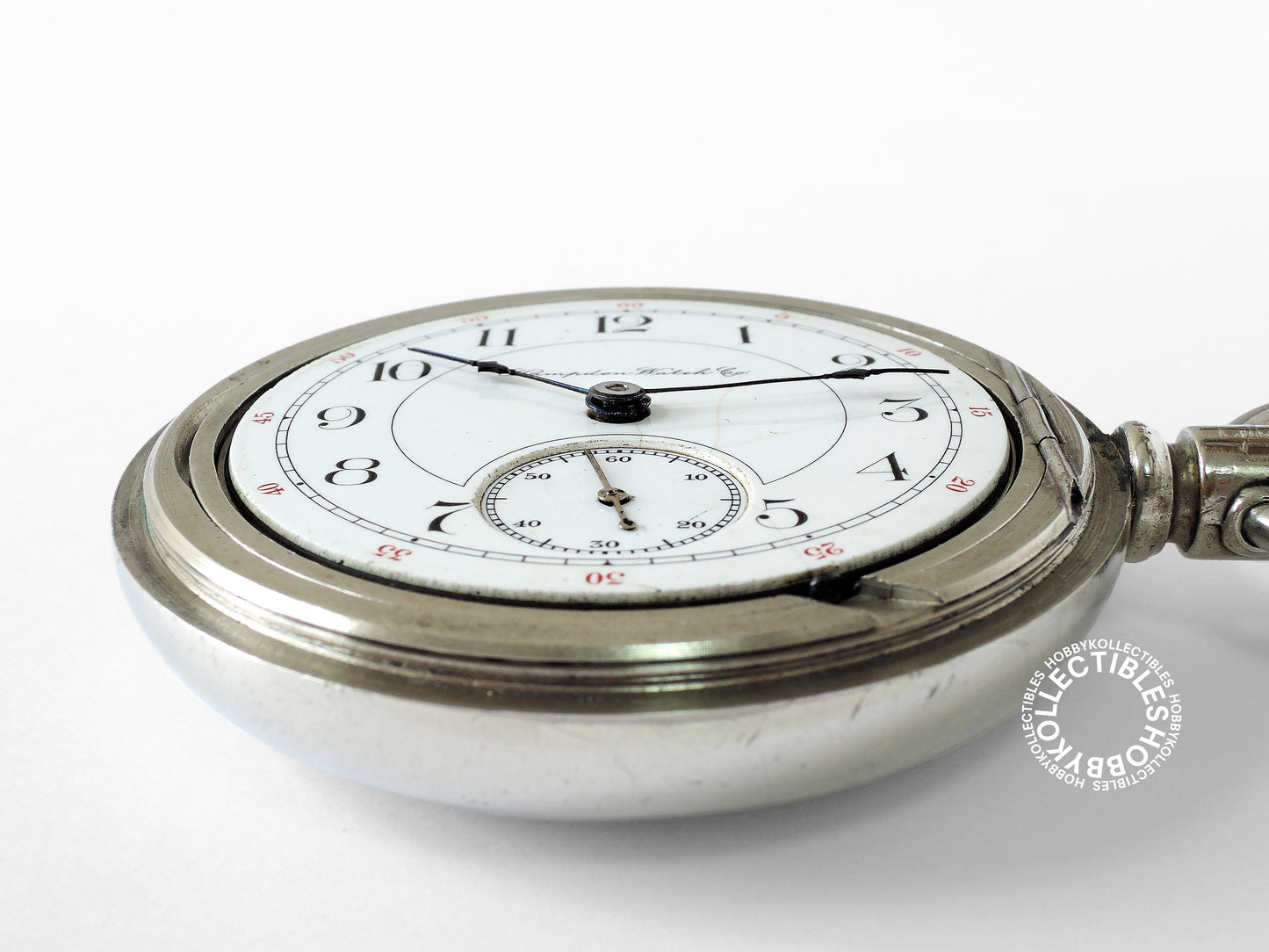 (SOLD in eBay) American Hampden Nickel Open Face Lever Pocket Watch Re-Case
