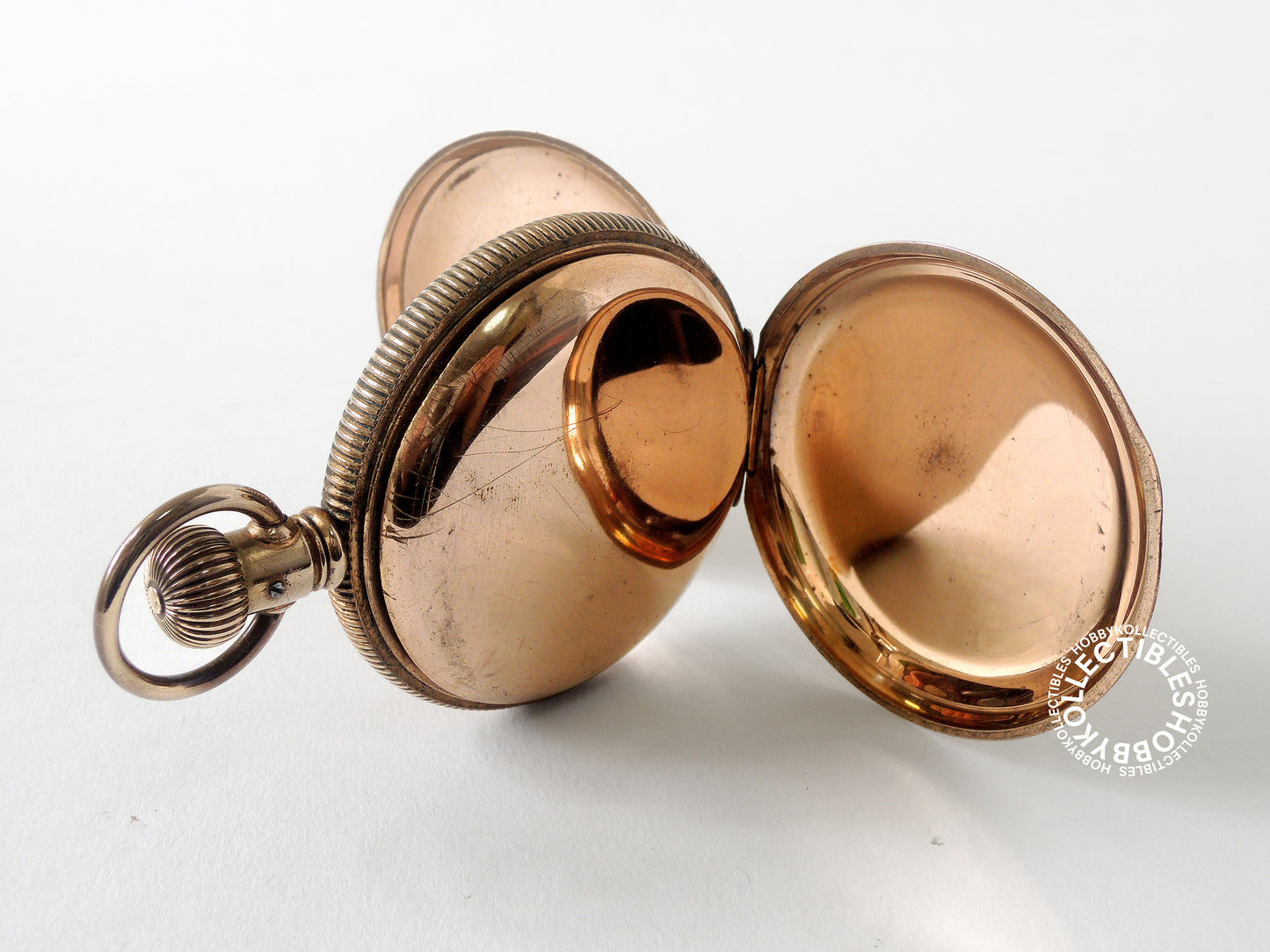 New York Standard Gold Plated Hunting Lever Pocket Watch