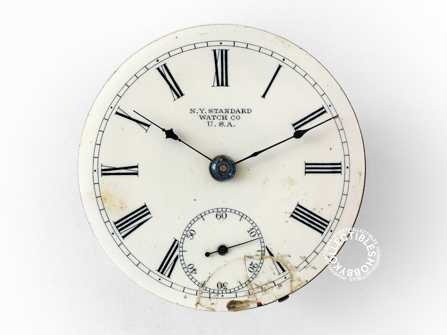 New York Standard Gold Plated Hunting Lever Pocket Watch