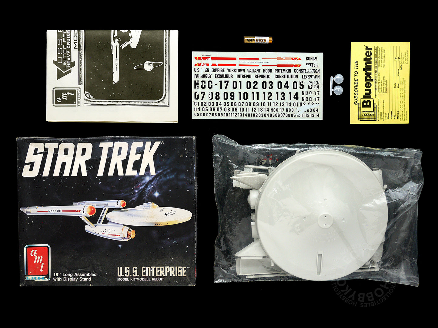 AMT/ERTL Star Trek 18" Long U.S.S. Enterprise #6676 Damaged Decals SOLD-AS-IS