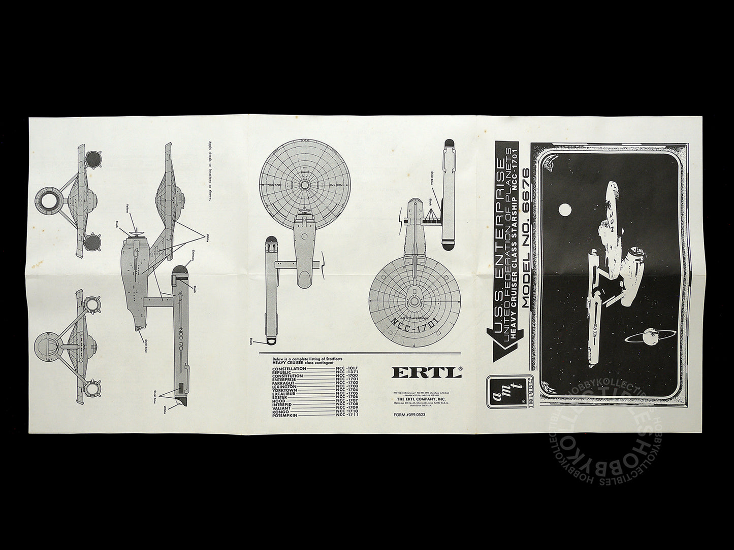 AMT/ERTL Star Trek 18" Long U.S.S. Enterprise #6676 Damaged Decals SOLD-AS-IS