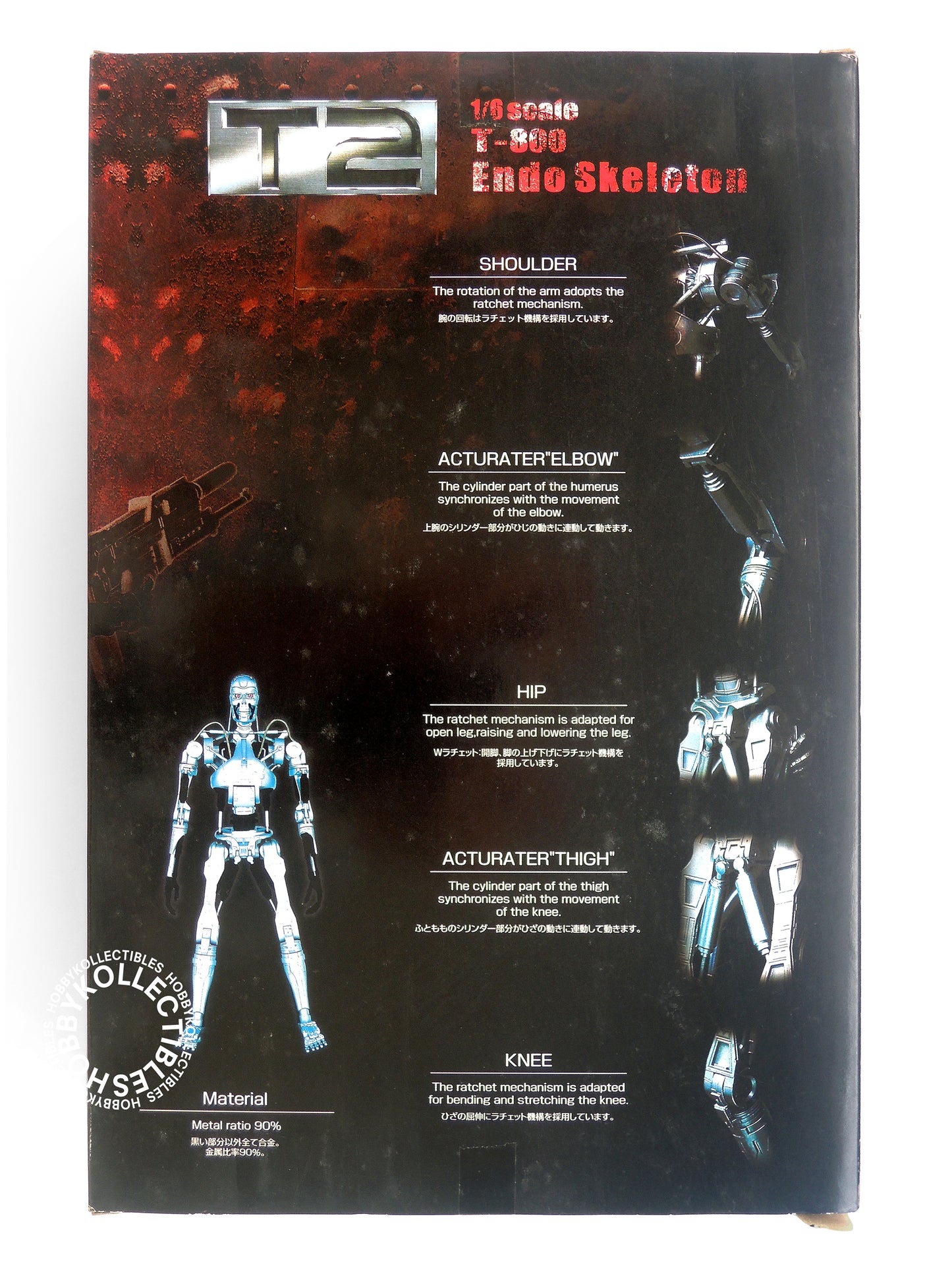 Aoshima Terminator2 1/6 T-800 Diecast Figure Weathering Limited Ed.