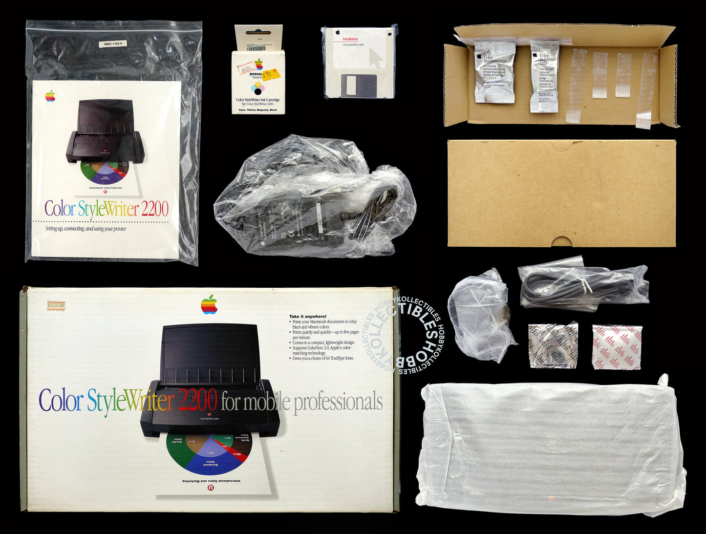 Apple Vintage Portable Color StyleWriter 2200 Inkjet Printer M3775FE/A Rare