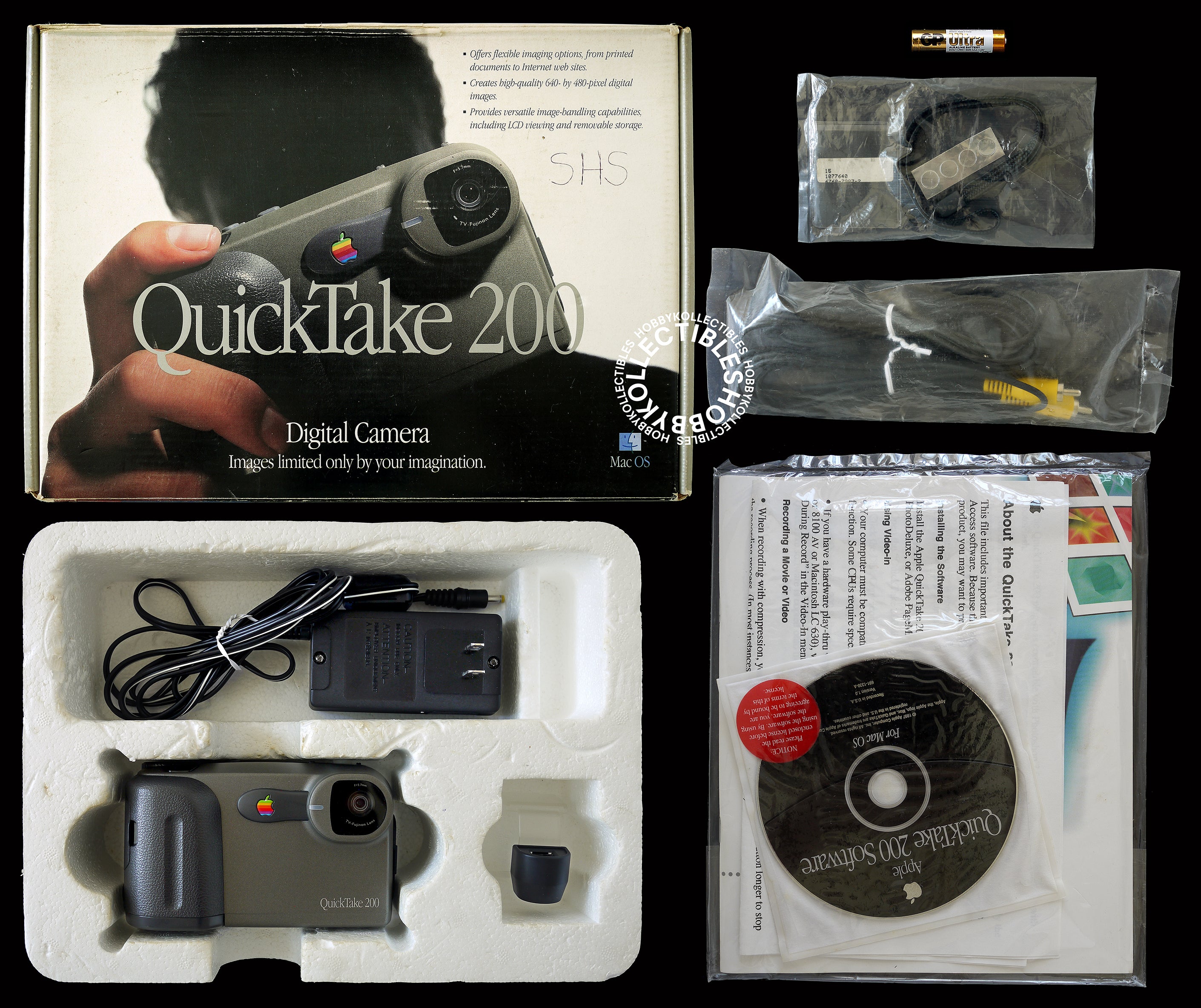 SOLD) Apple Vintage QuickTake 200 Digital Camera Boxed NOT WORKING