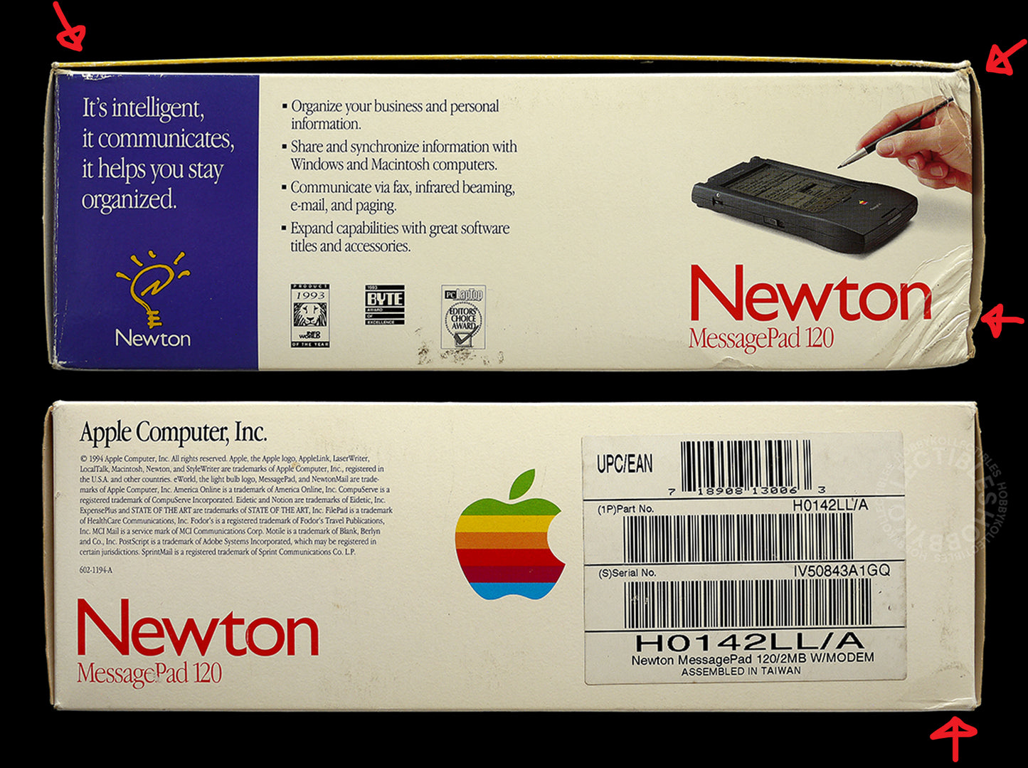 Apple Vintage Newton MessagePad 120 Rare w/Box H0142LL/A Screen Issue Need Repair