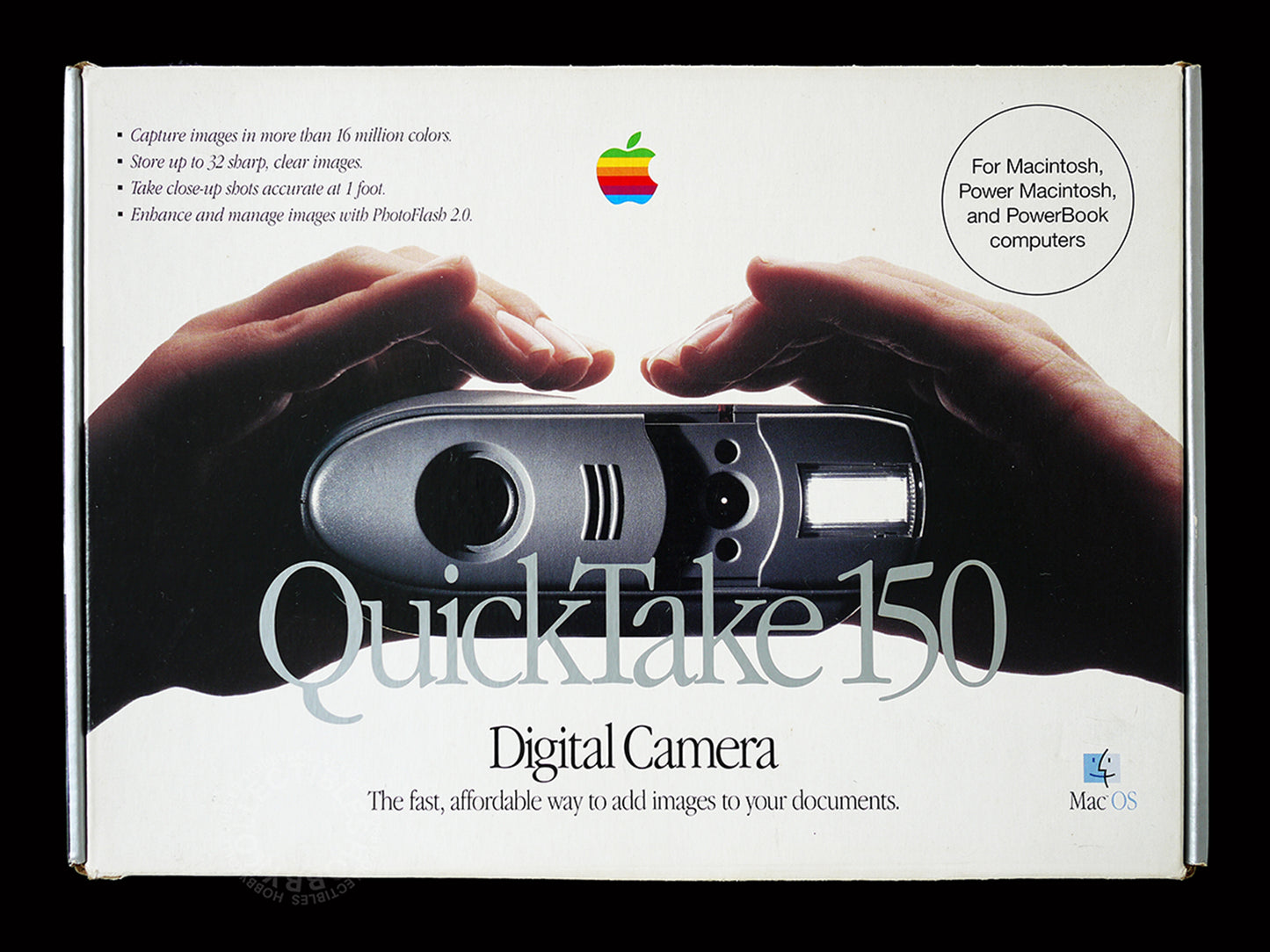 Apple Vintage QuickTake 150 Digital Camera w/ Full Packaging & Box (NOT WORKING)