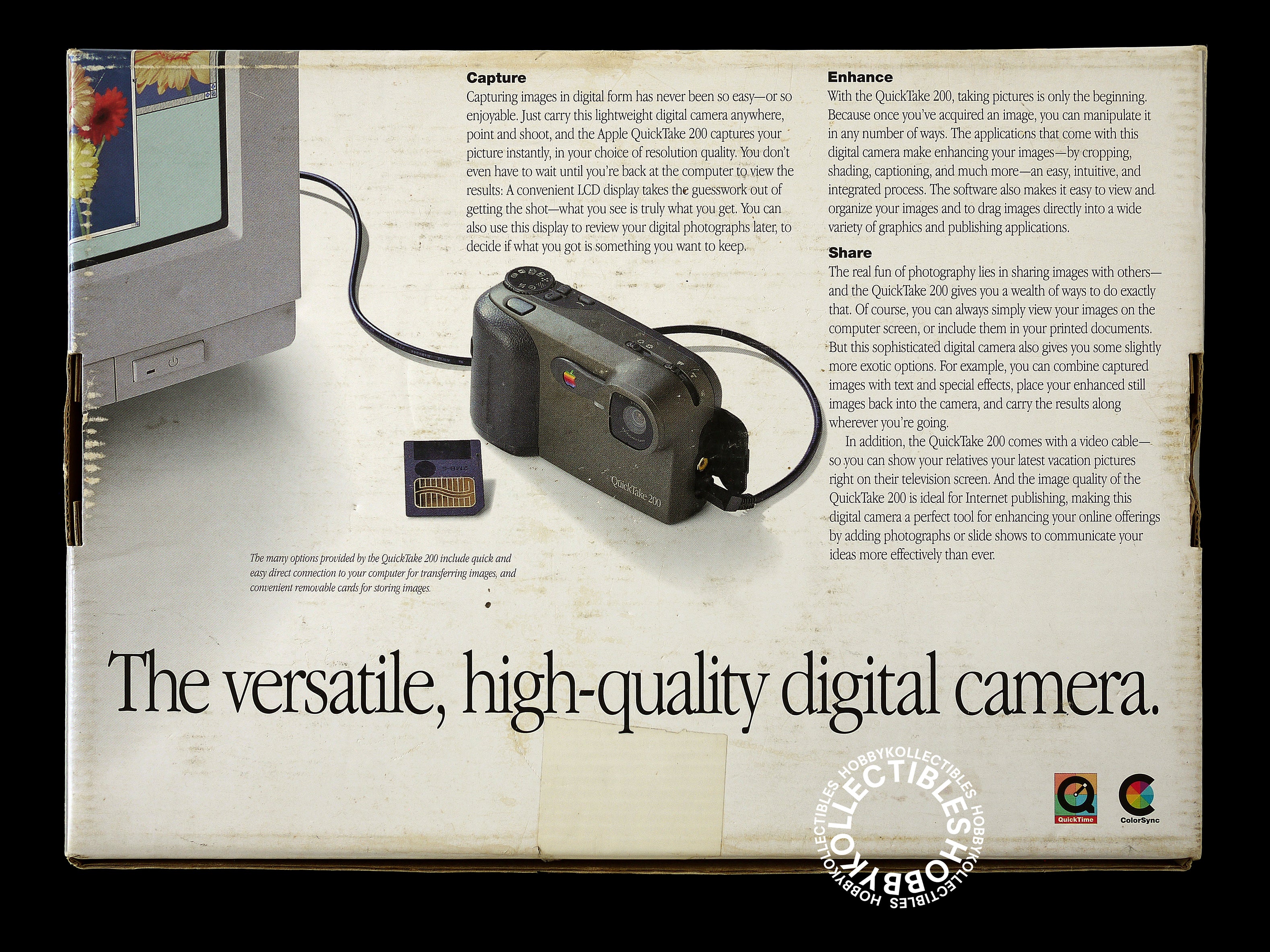 SOLD) Apple Vintage QuickTake 200 Digital Camera Boxed NOT WORKING