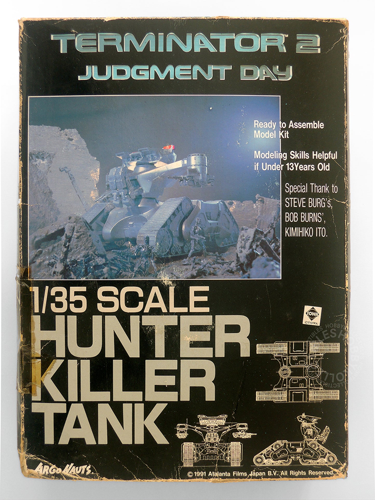 ArgoNauts 1/35 Terminator Hunter Killer Tank Vinyl Model Kit(INCOMPLETE - MISSING PARTS)