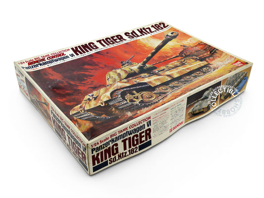 Bandai Vintage 1/24 Motorised King Tiger Remote Tank Model Kit
