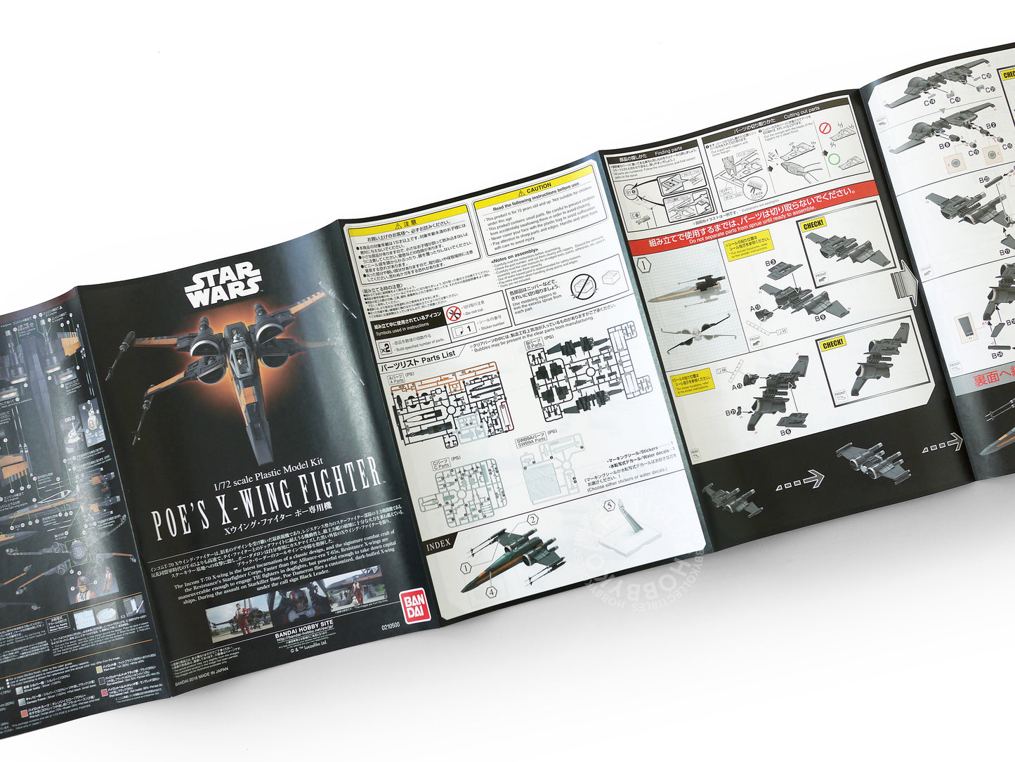 Bandai Star Wars 1/72 POE's X-Wing T70 StarFighter Model Kit