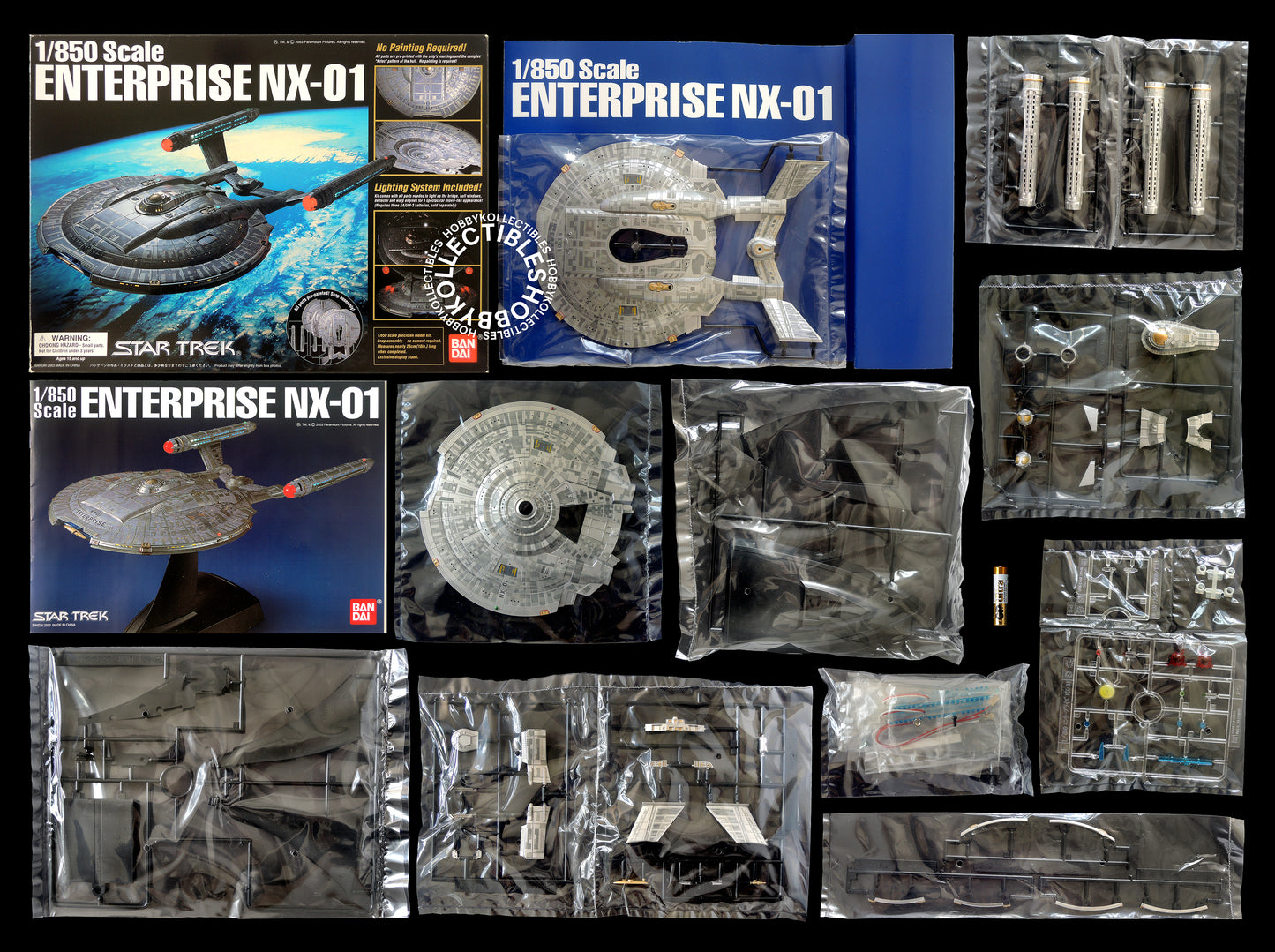 Bandai Star Trek 1/850 Enterprise NX-01 Pre-Painted + Light Up Model Kit