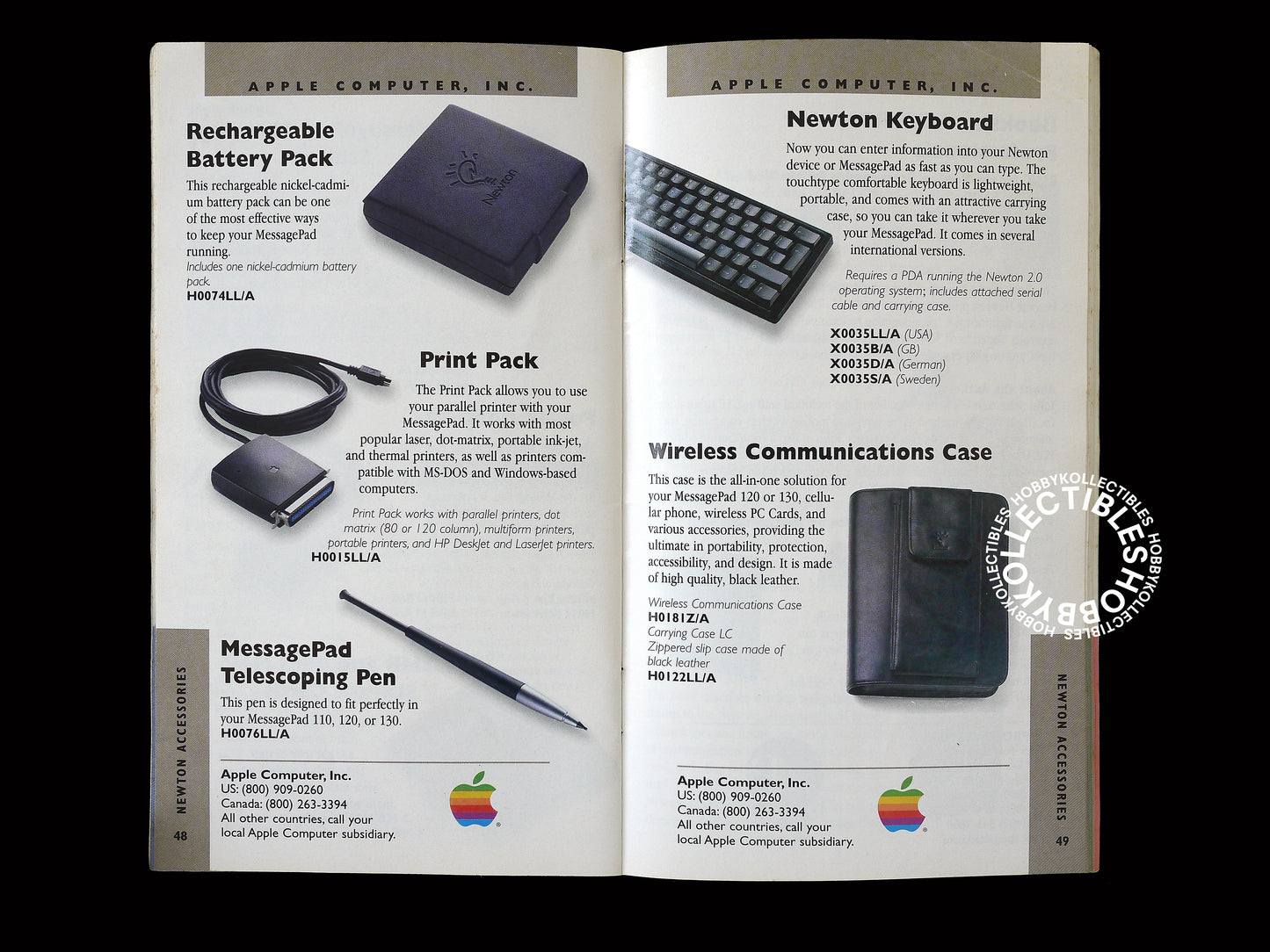 Lot (C) - Apple Vintage Leather Case for Newton MessagePad 110  + MISC Accessories
