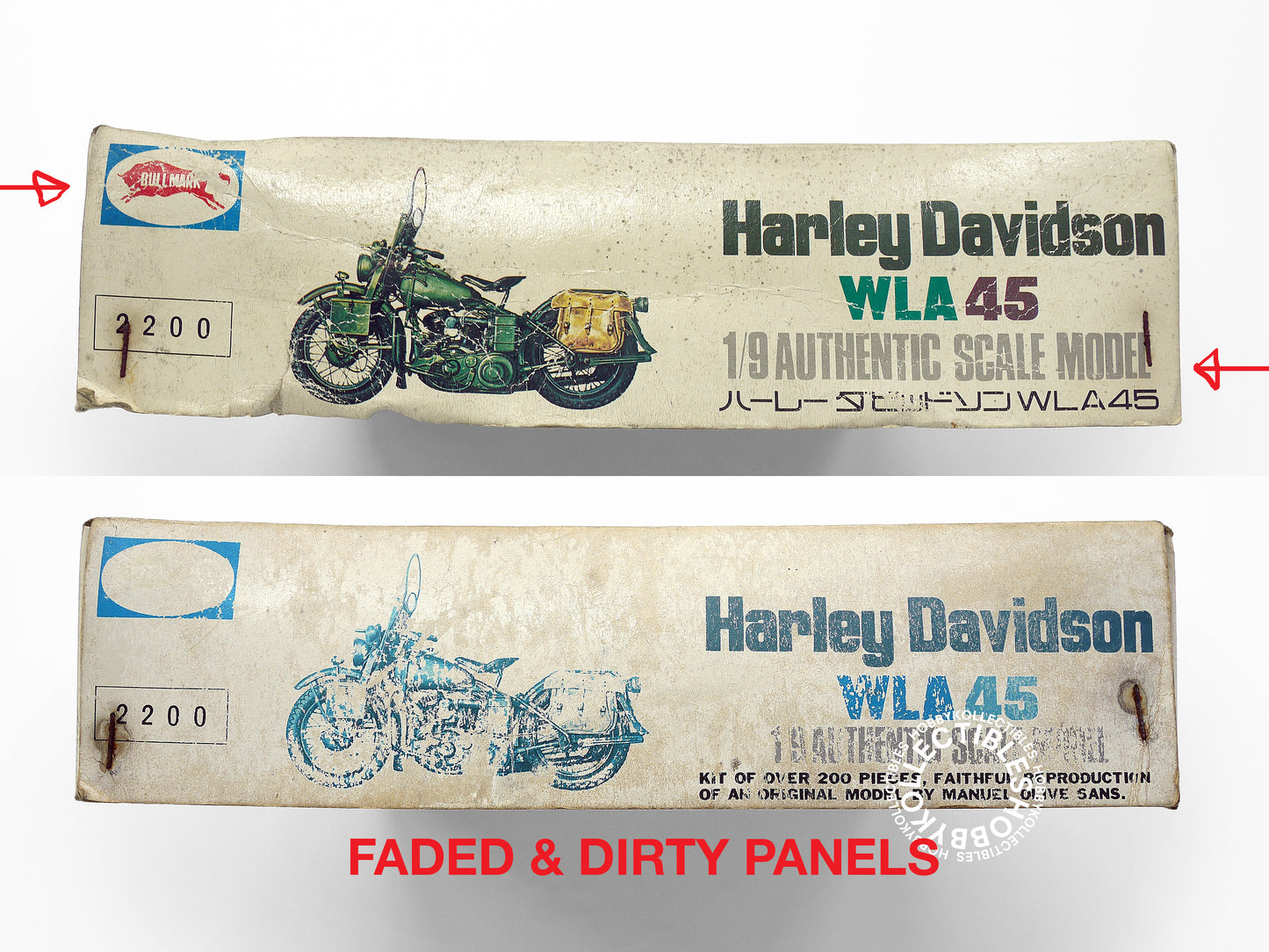 Bullmark 1/9 Harley Davidson WLA 45 Motorcycle Vintage Model Kit