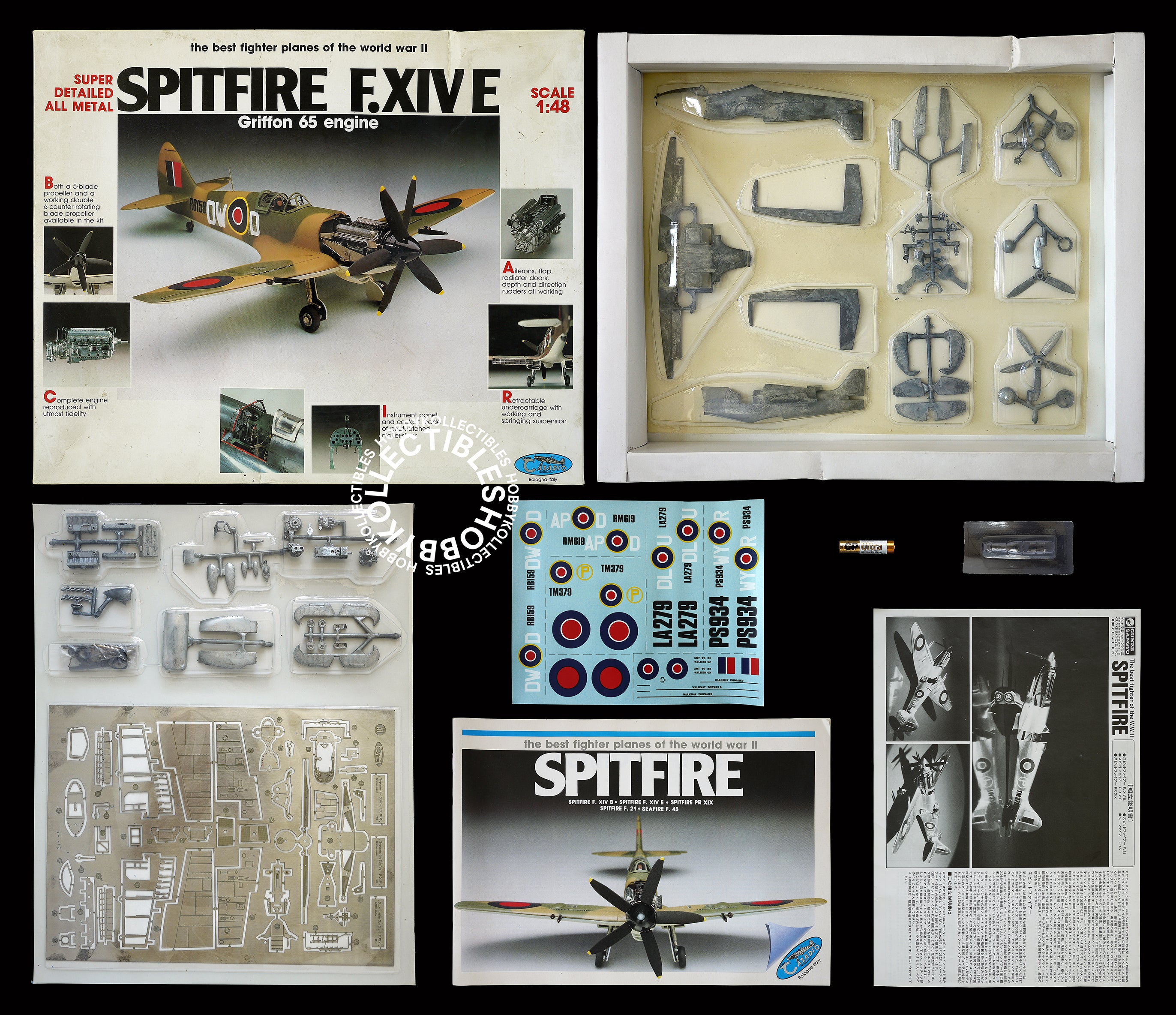 メタルキット カサディオ 1/48 スピットファイア F.XIV E Casadio Gunze 1/48 Spitfire F.XIV E Fighter Metal Model Kit