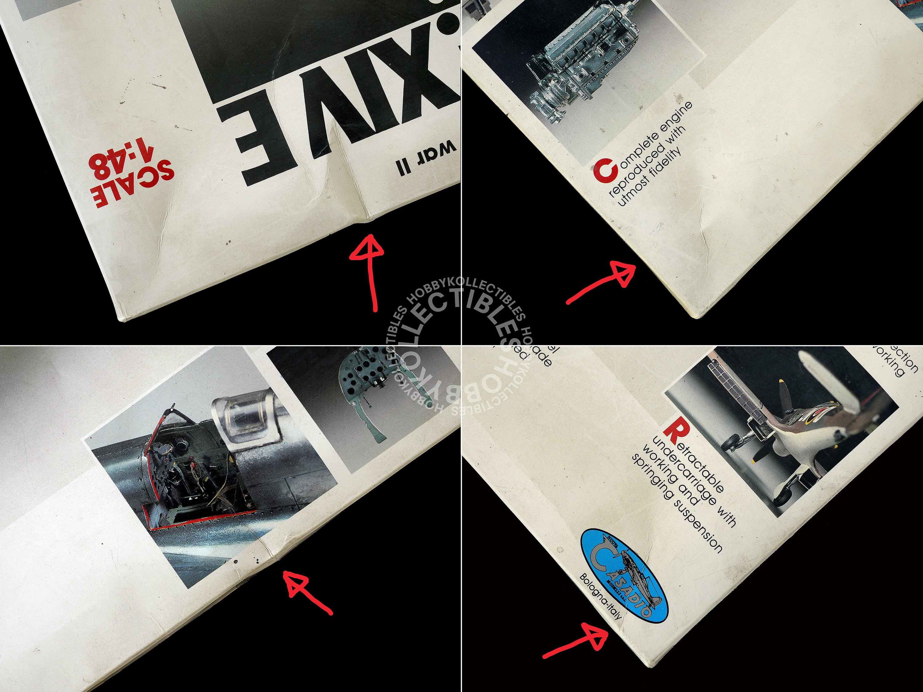 Casadio Gunze 1/48 Spitfire F.XIV E Fighter Metal Model Kit