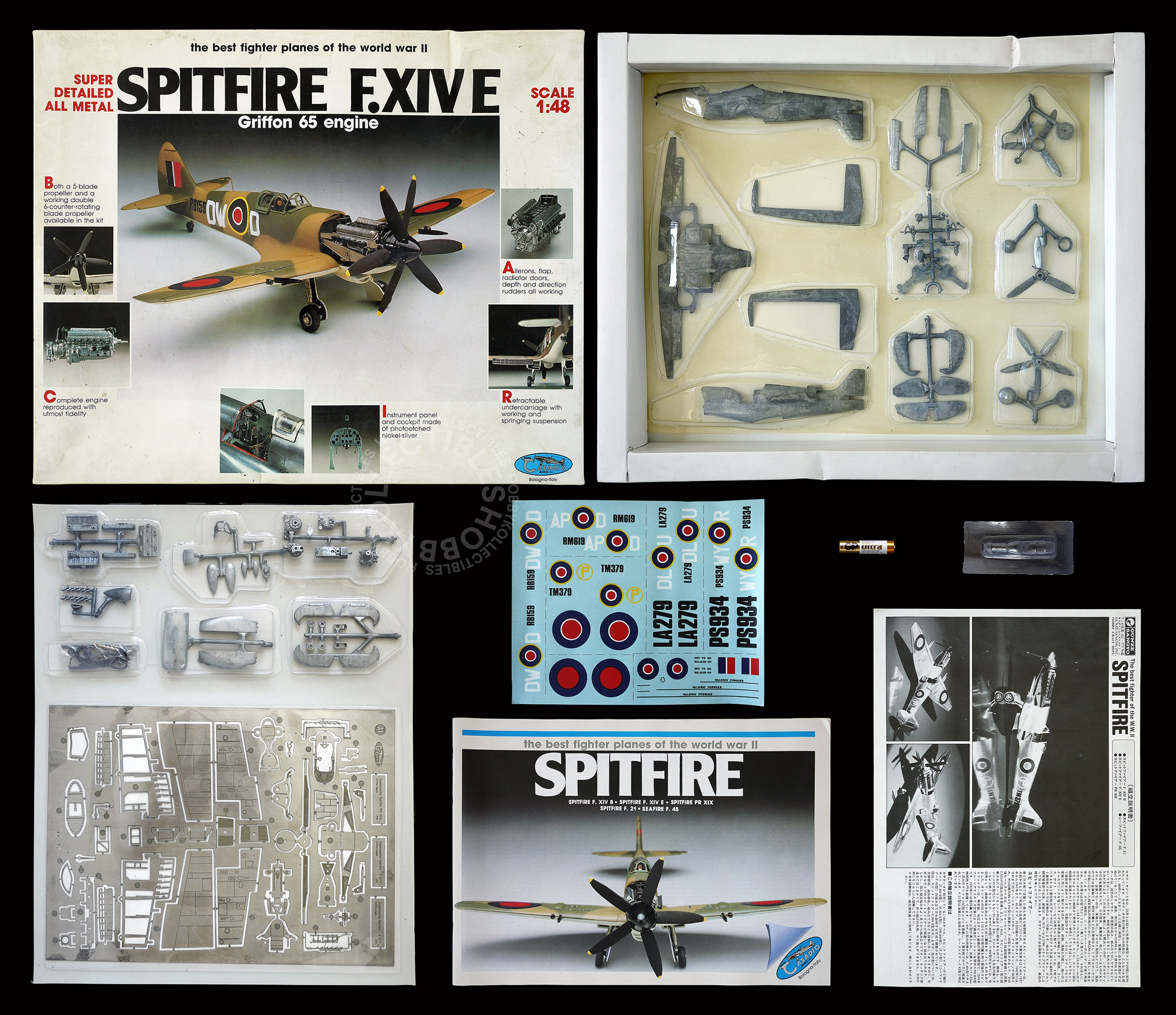 メタルキット カサディオ 1/48 スピットファイア F.XIV E Casadio Gunze 1/48 Spitfire F.XIV E Fighter Metal Model Kit