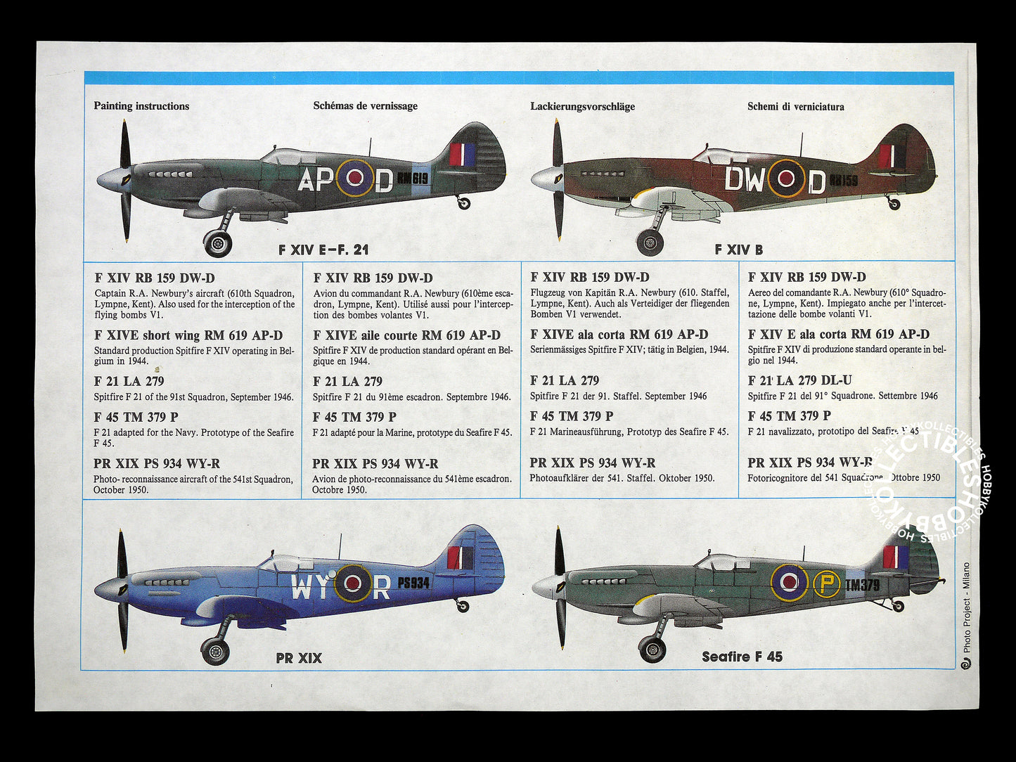 Casadio Gunze 1/48 Spitfire PR XIX Fighter Metal Model Kit