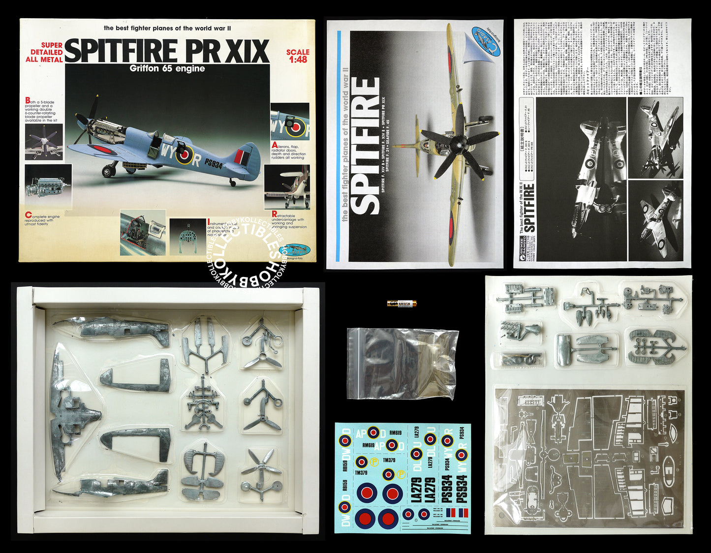 Casadio Gunze 1/48 Spitfire PR XIX Fighter Metal Model Kit