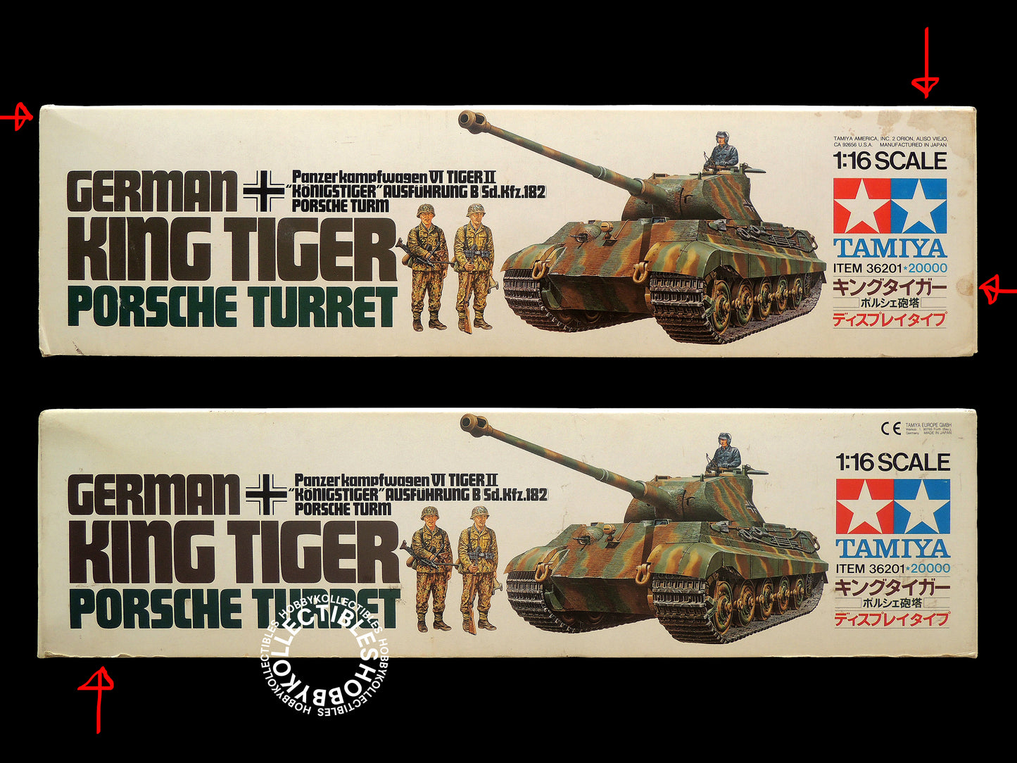 Tamiya Vintage 1/16 German King Tiger Porsche Turret 36201 Motorised Model Kit