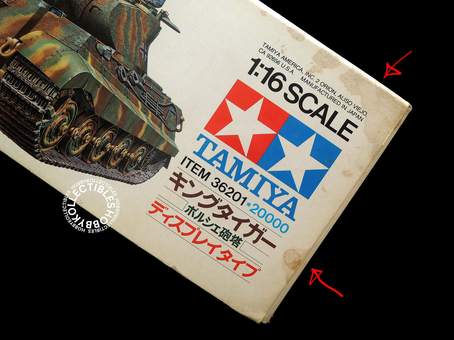 Tamiya Vintage 1/16 German King Tiger Porsche Turret 36201 Motorised Model Kit