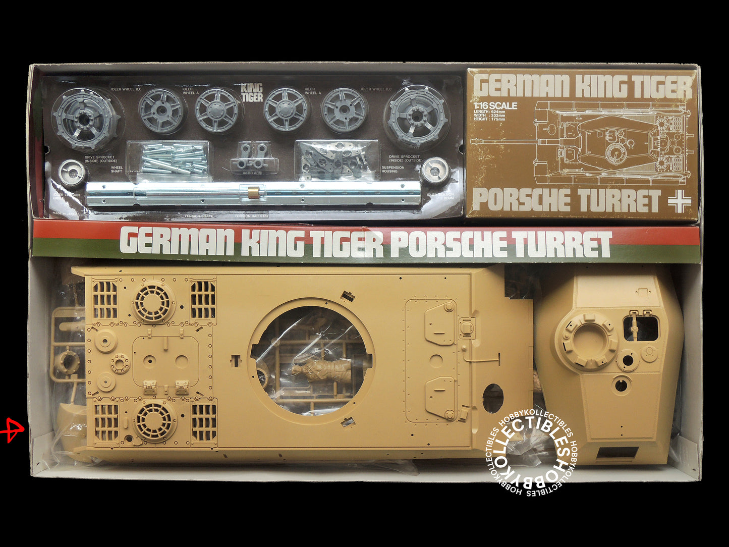 Tamiya Vintage 1/16 German King Tiger Porsche Turret 36201 Motorised Model Kit