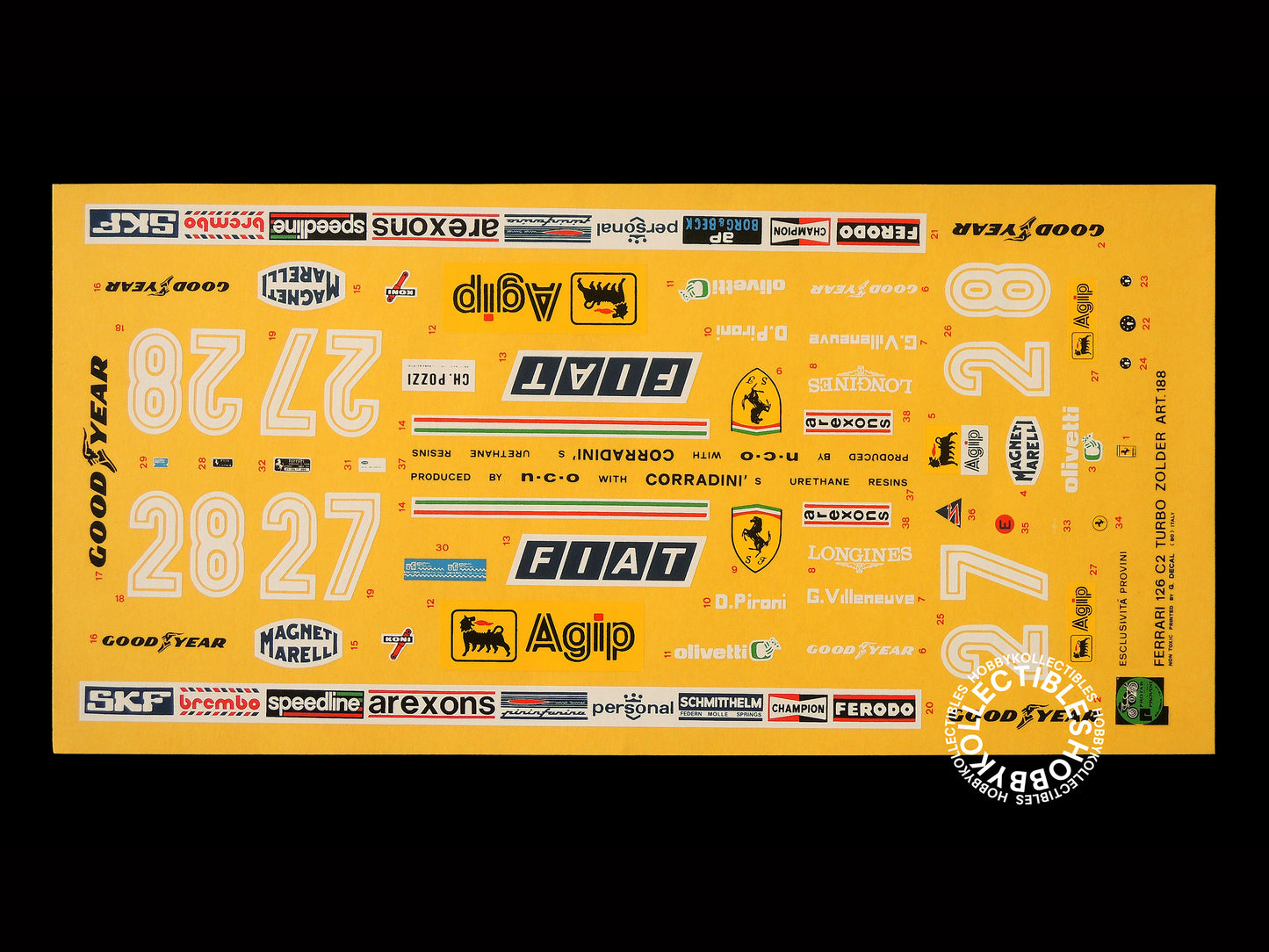 Protar Vintage 1/12 Ferrari 126 C2 F1 Mod.188 Model Kit