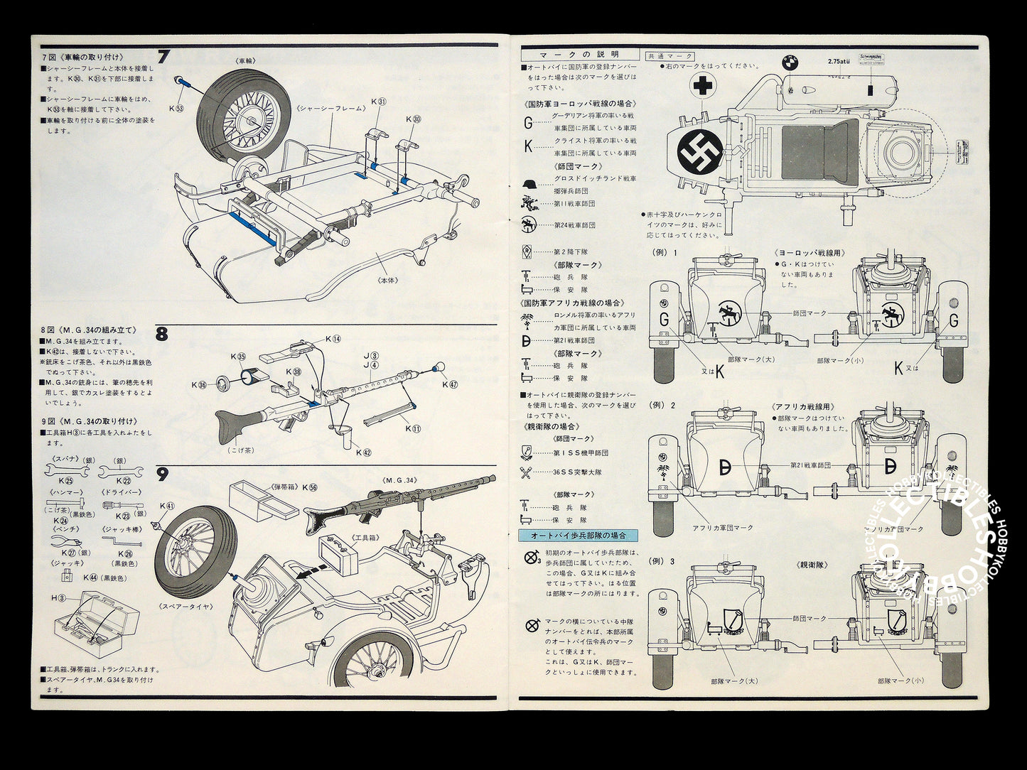 Bandai Vintage 1/8 German Army BMW R75 Motorcycle Model Kit